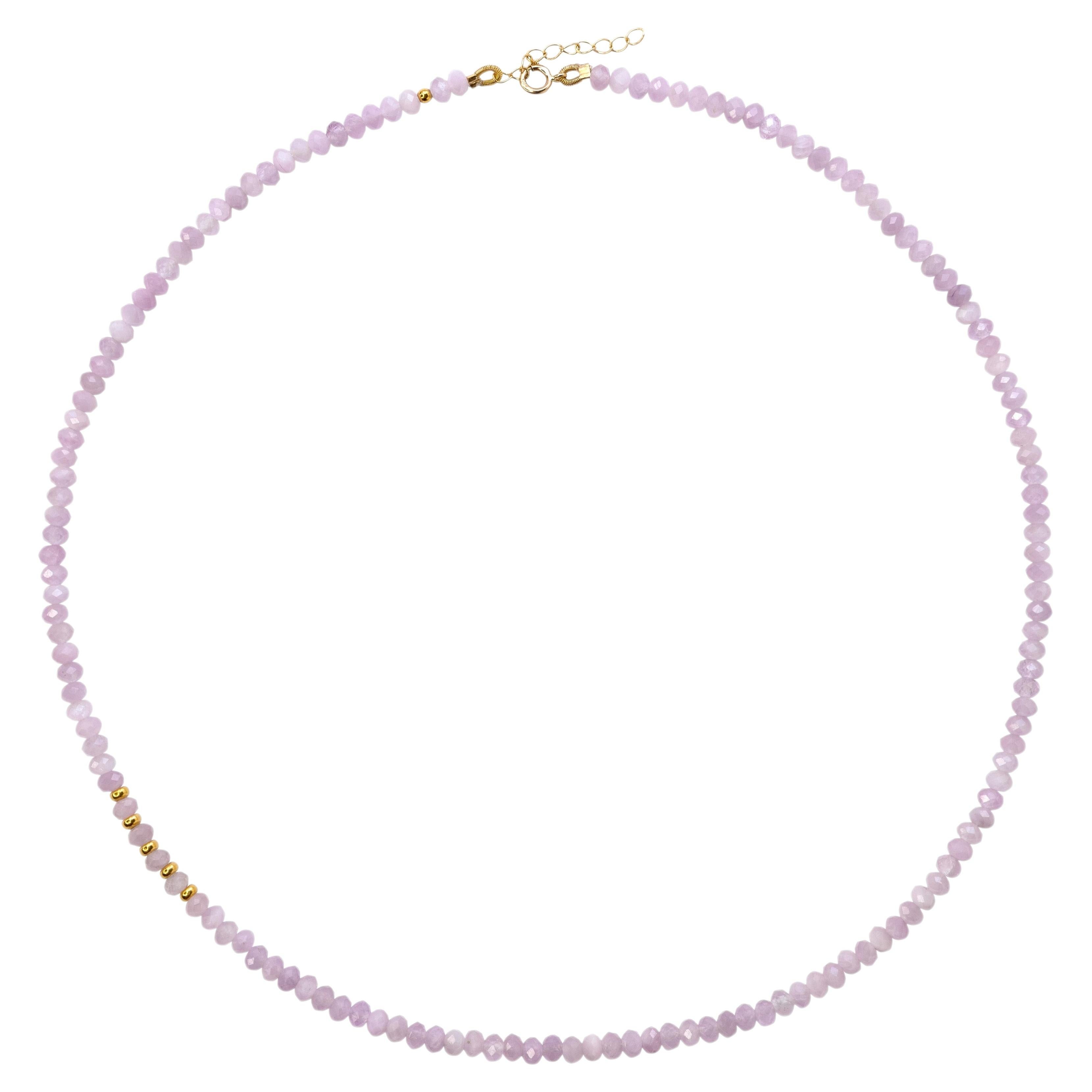 Collana di perle d'oro di Kunzite, Gioielleria artigianale