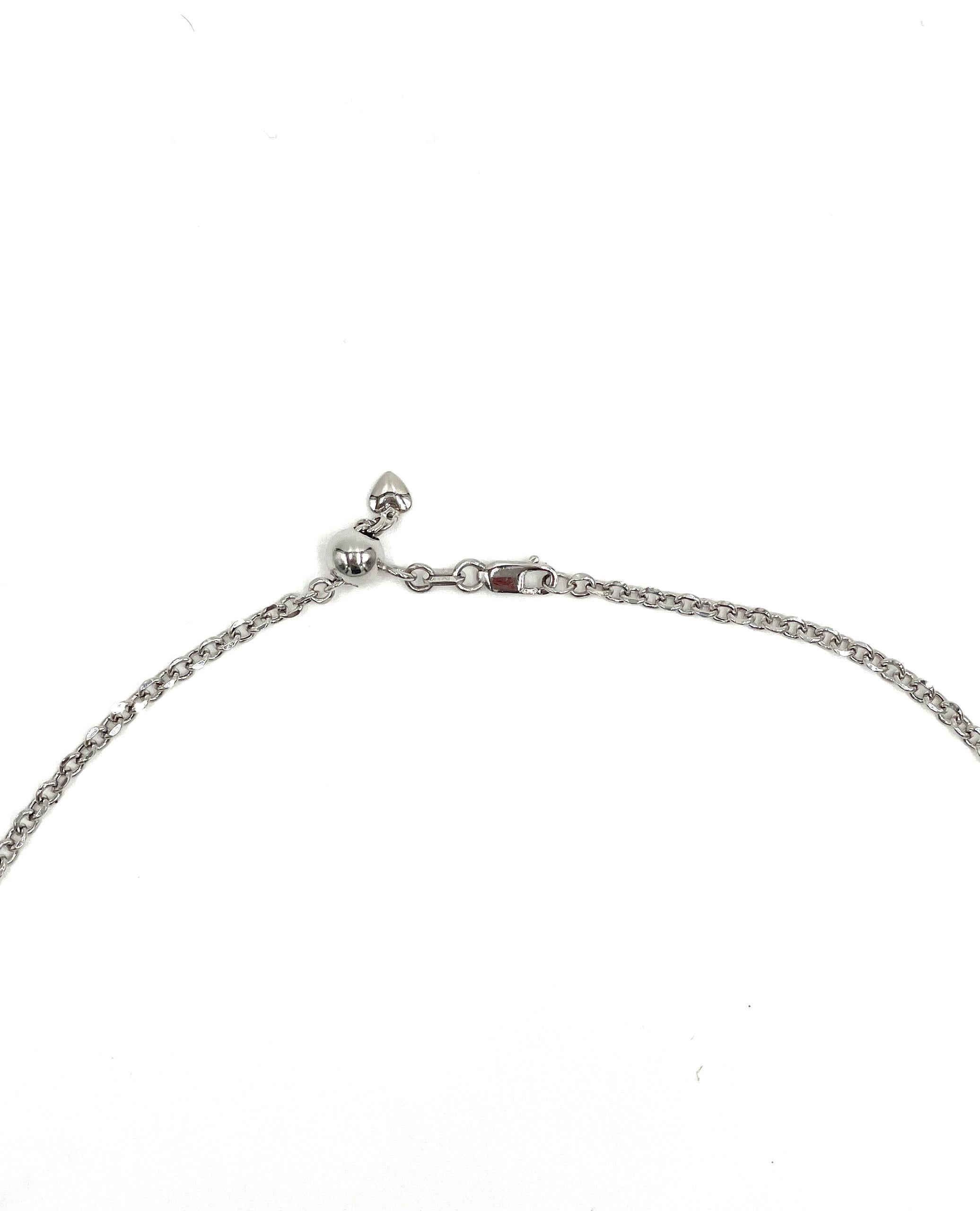 Kunzite Pendant Necklace in 14K White Gold and Diamonds 1