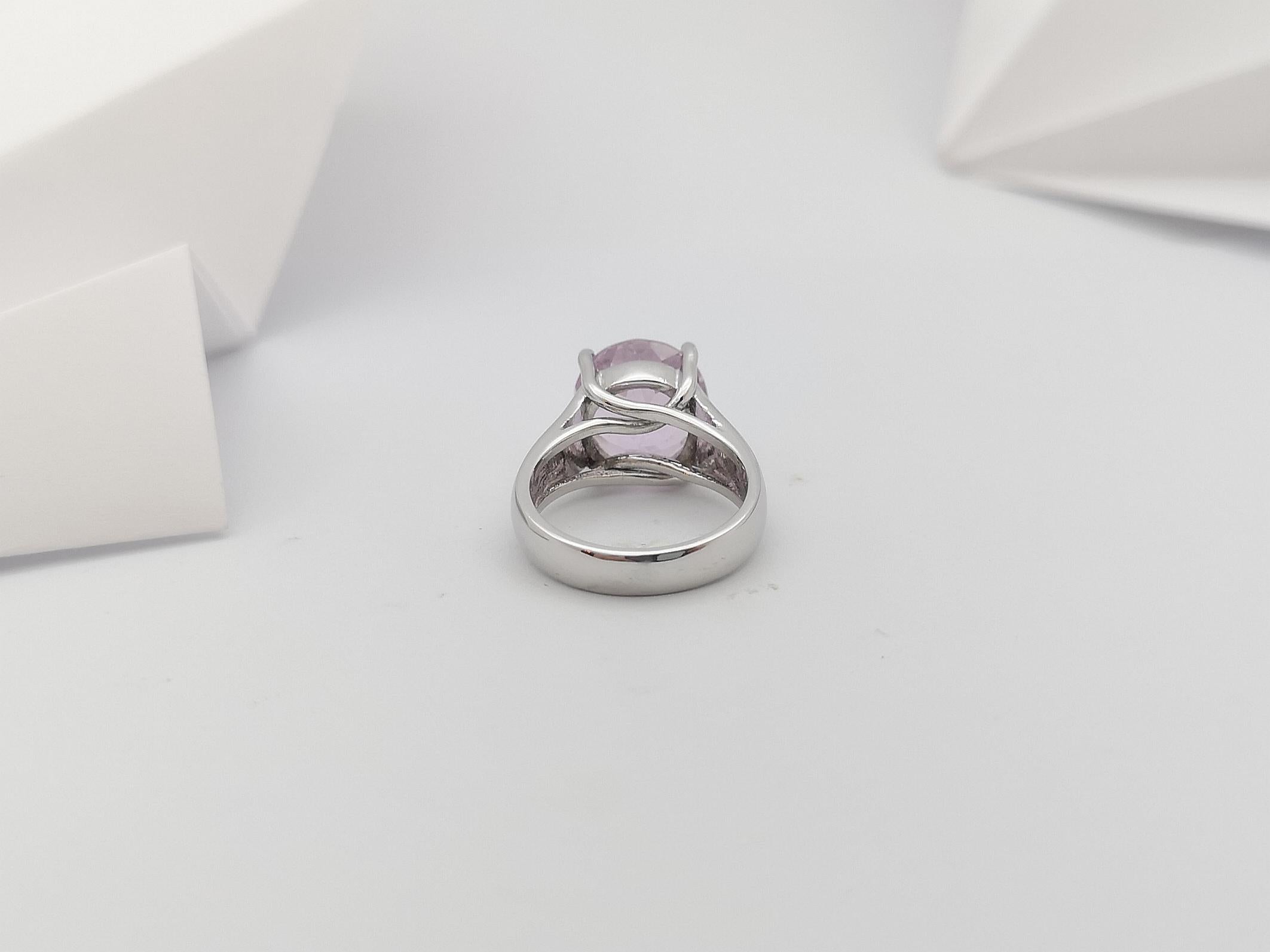 Kunzite Ring Set in Platinum 900 Settings For Sale 2