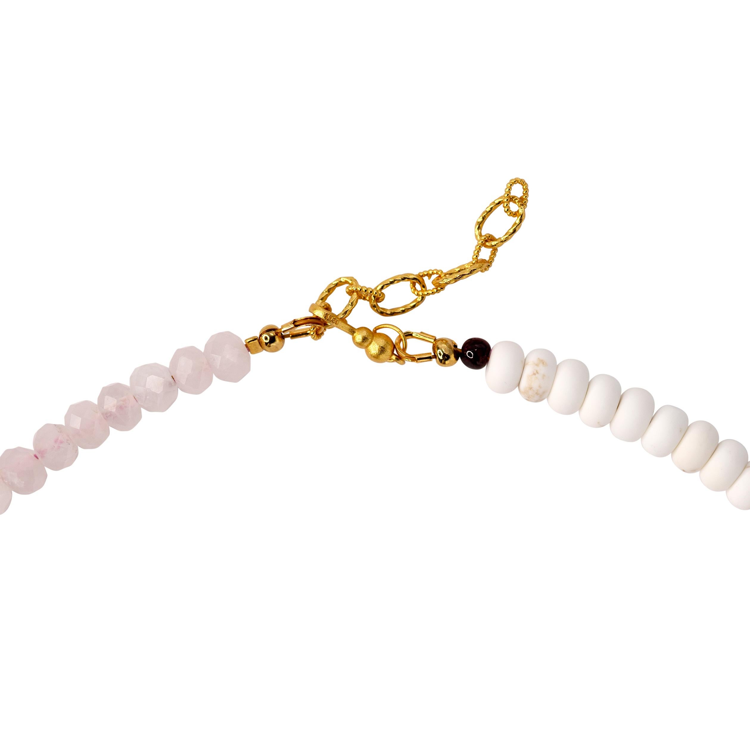 Artigiano Collana di turchese bianco Kunzite - by Bombyx House in vendita