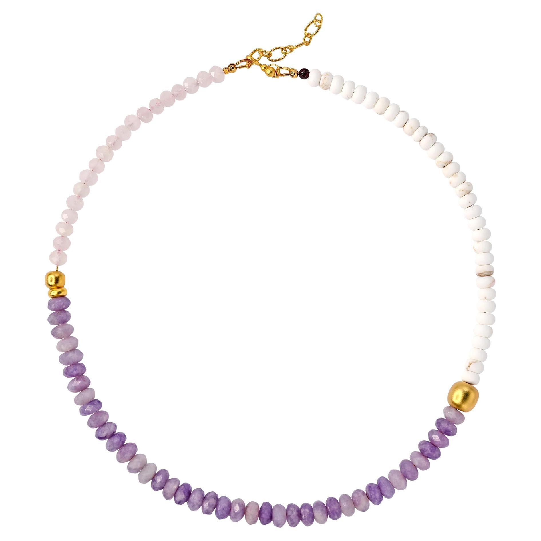 Collana di turchese bianco Kunzite - by Bombyx House