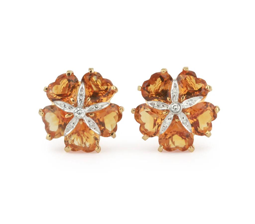 Kunzite Yellow Gold Sand Dollar Earrings For Sale 2
