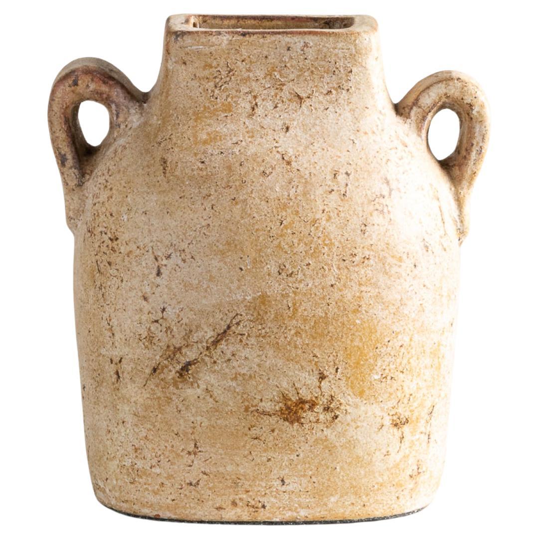 Vaso Kuping, forma organica in terracotta strutturata fatta a mano in Nature