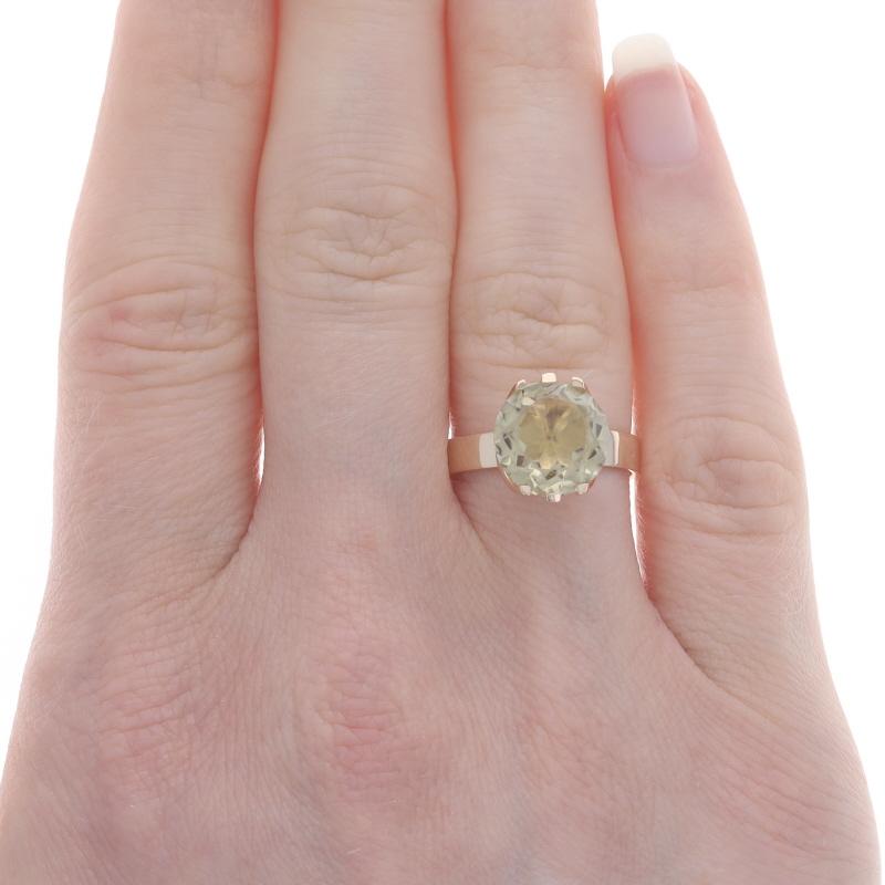 Kupittaan Kulta Rauchquarz Vintage Cocktail-Ring Gelbgold 14k 2,60ct Finnland (Rundschliff) im Angebot