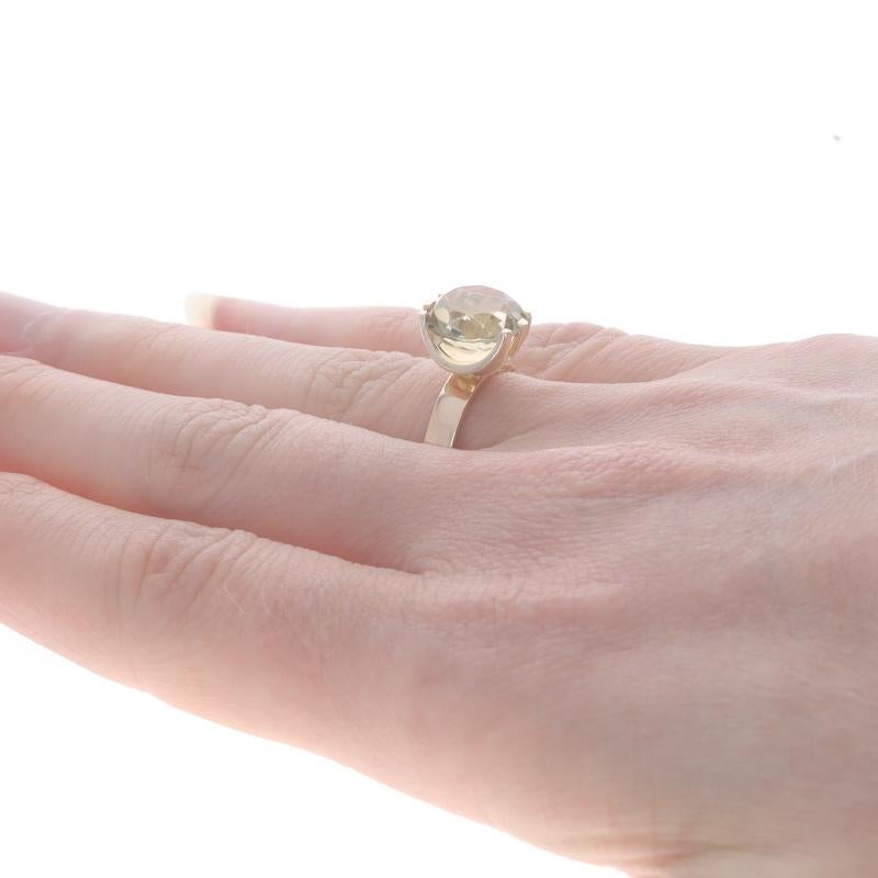 Kupittaan Kulta Rauchquarz Vintage Cocktail-Ring Gelbgold 14k 2,60ct Finnland Damen im Angebot