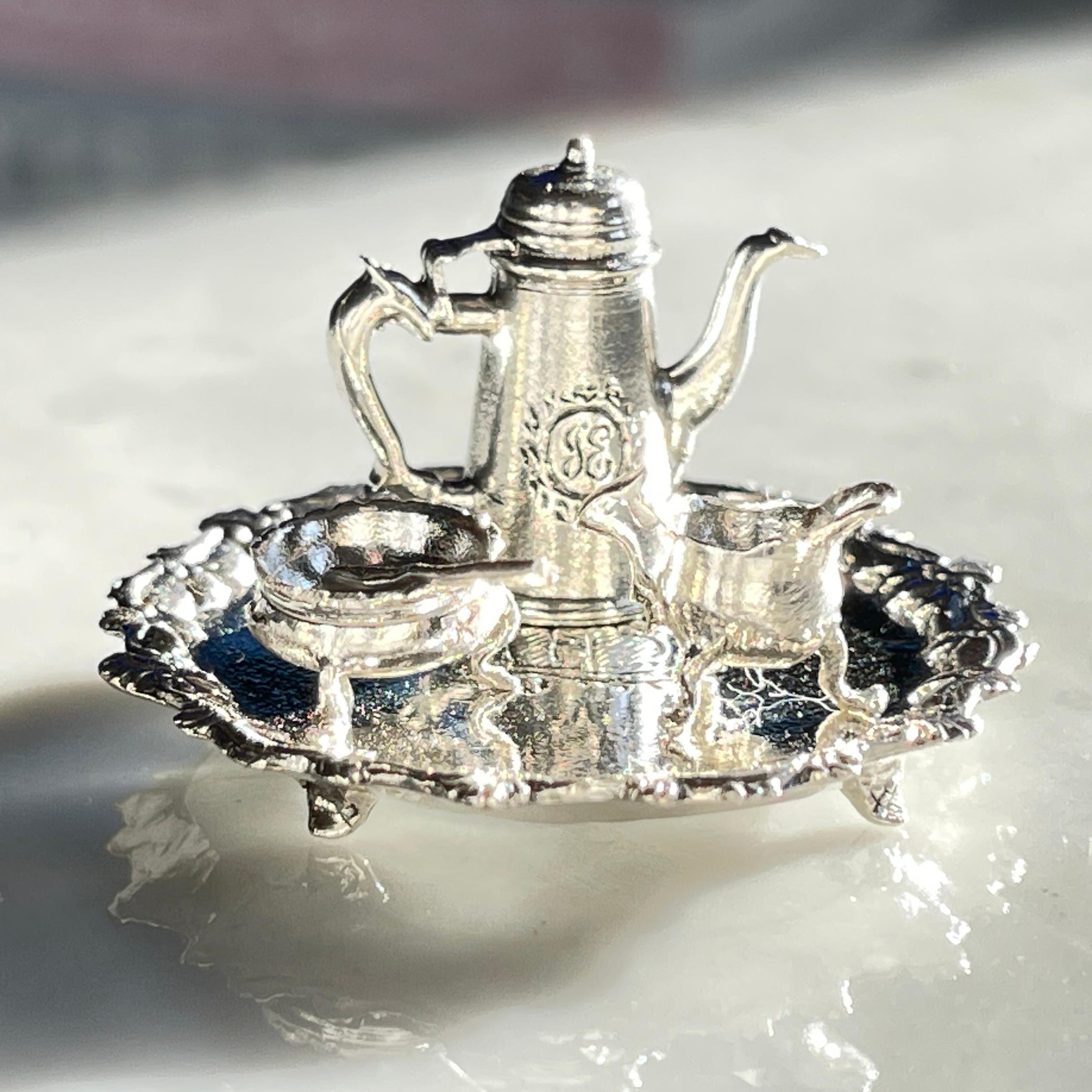 Calco Miniature di Studio Kupjack Collection in argento - Per chi beve il caffè in vendita
