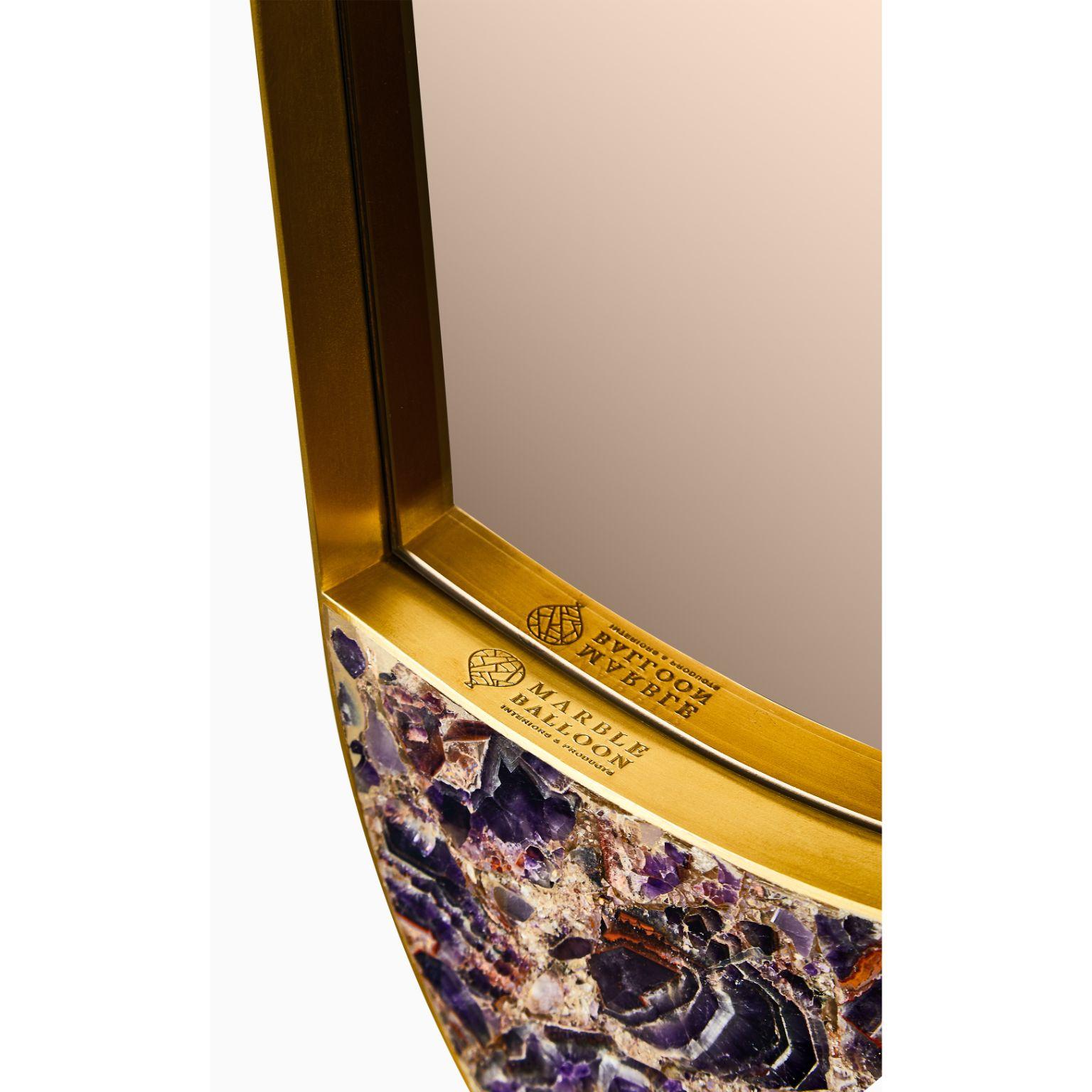 Kura Mirror Amethyst by Marble Balloon In New Condition In Geneve, CH