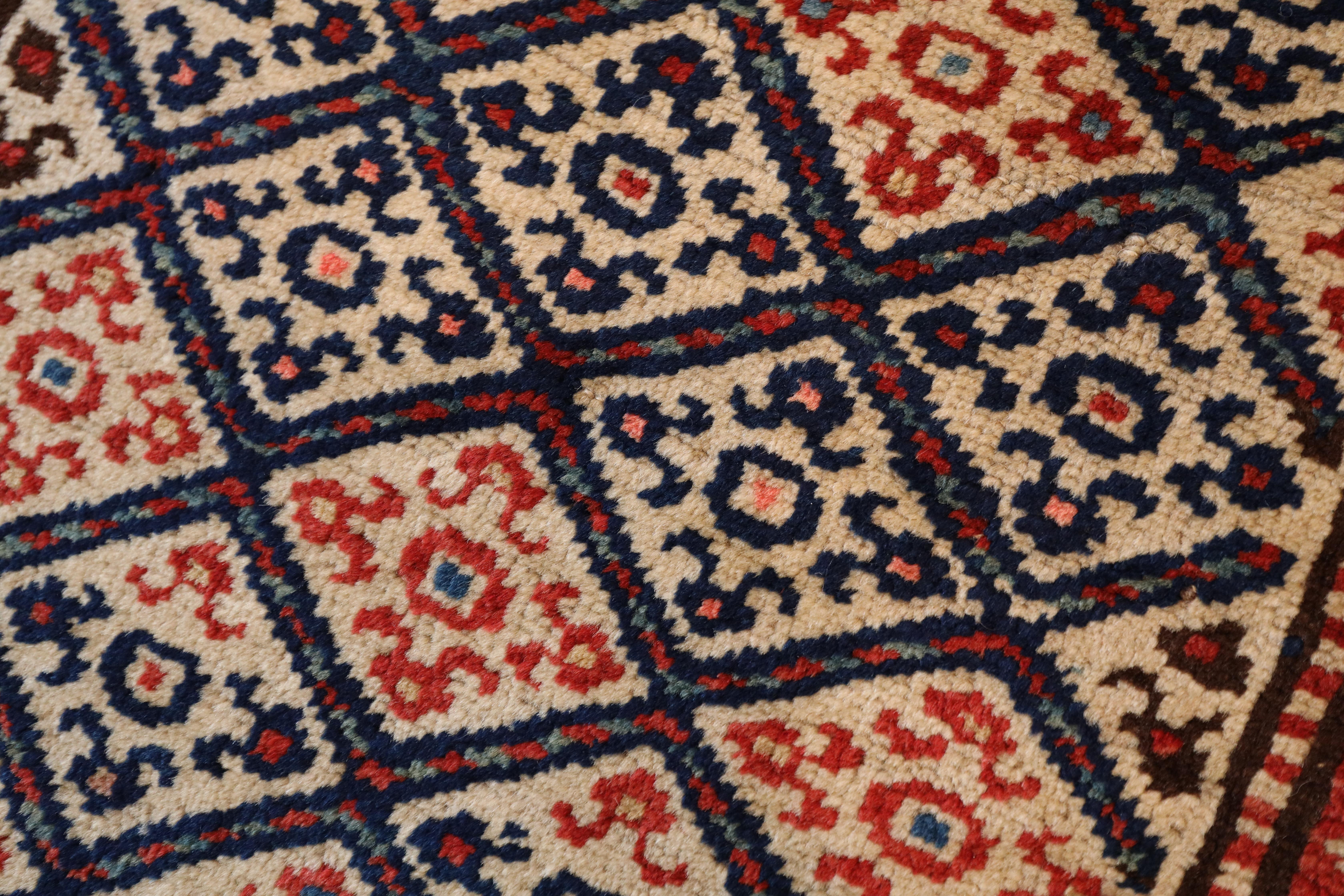 Kurd, antiker Läufer, All-Over-Geometrisch - 3'5