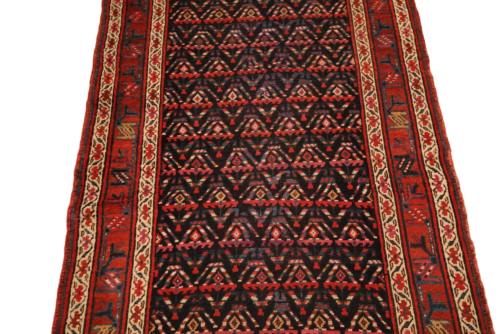 Kurdischer antiker Läufer - 3'8