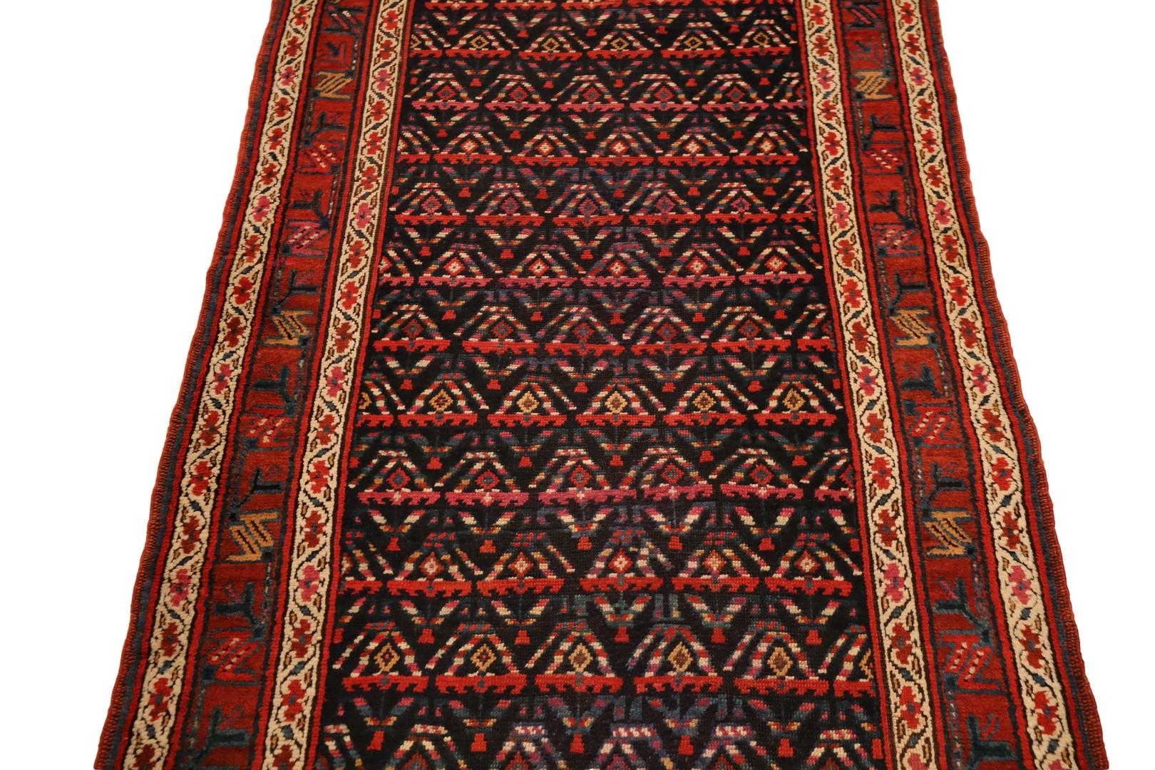 Kurdischer antiker Läufer - 3'8