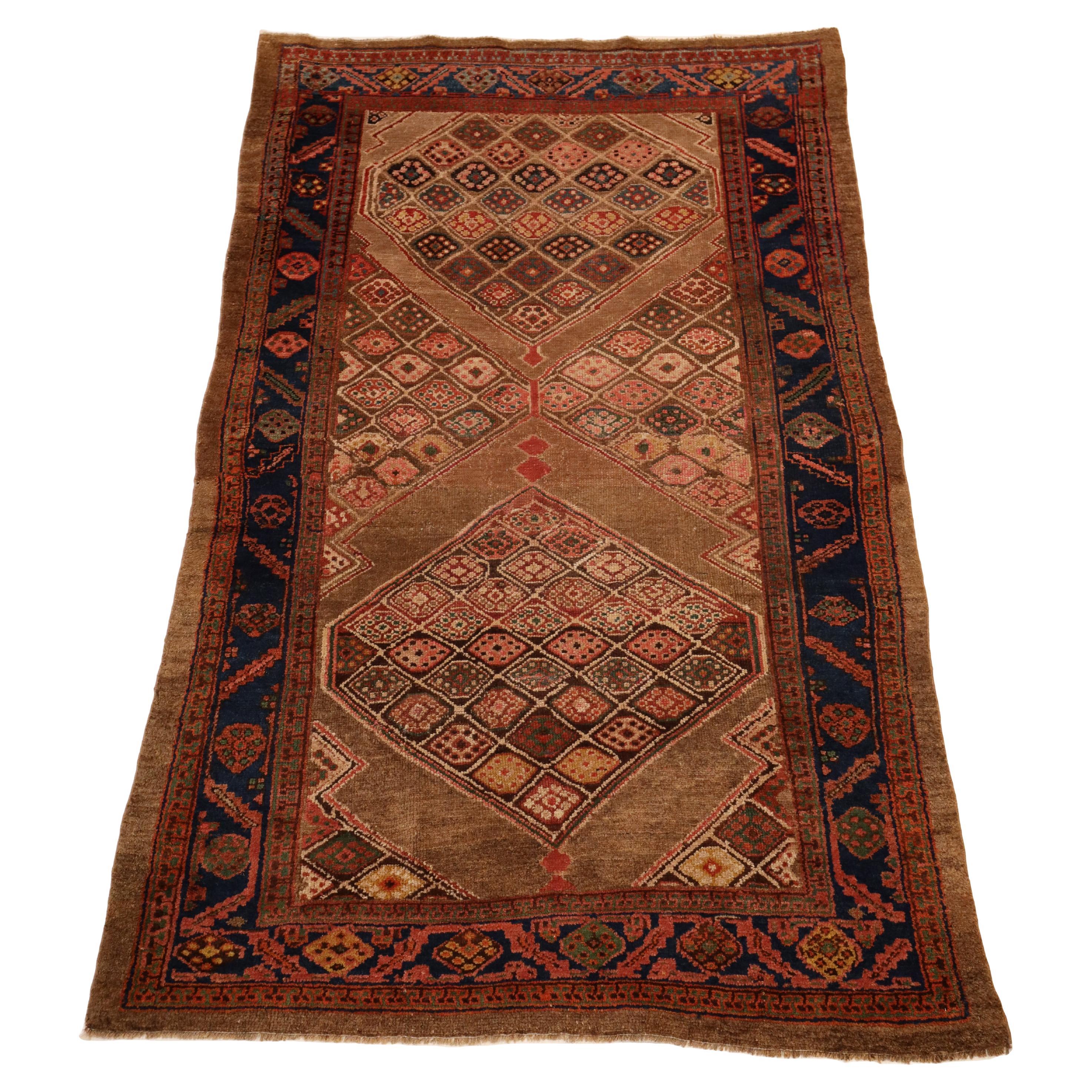 Kurd-Bidjar Antique Rug - 4'3" x 6'9" For Sale