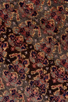 Kurd Rug Allover Herati Pattern in Earth Tones
