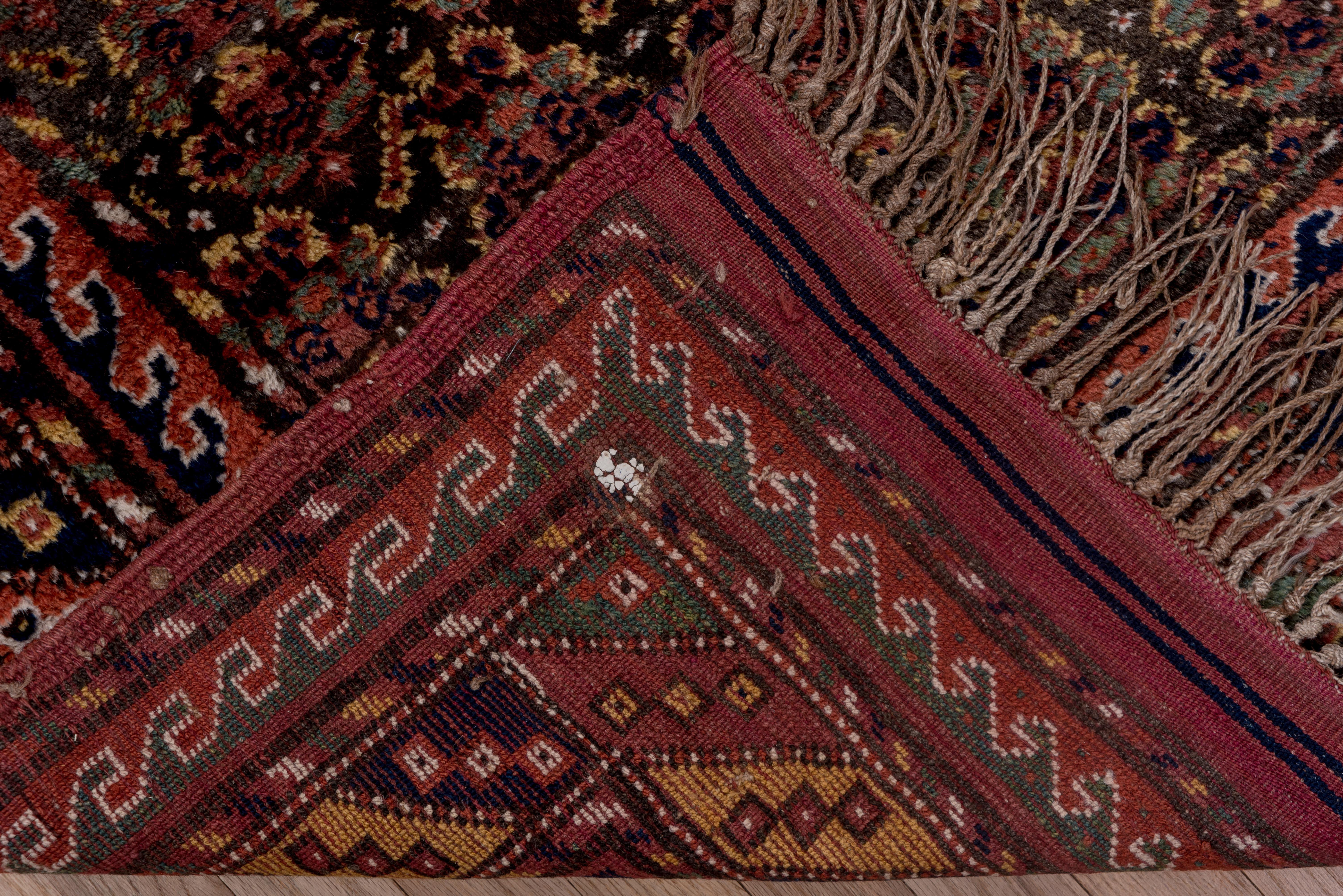 20th Century Kurd Rug Allover Herati Pattern in Earth Tones For Sale