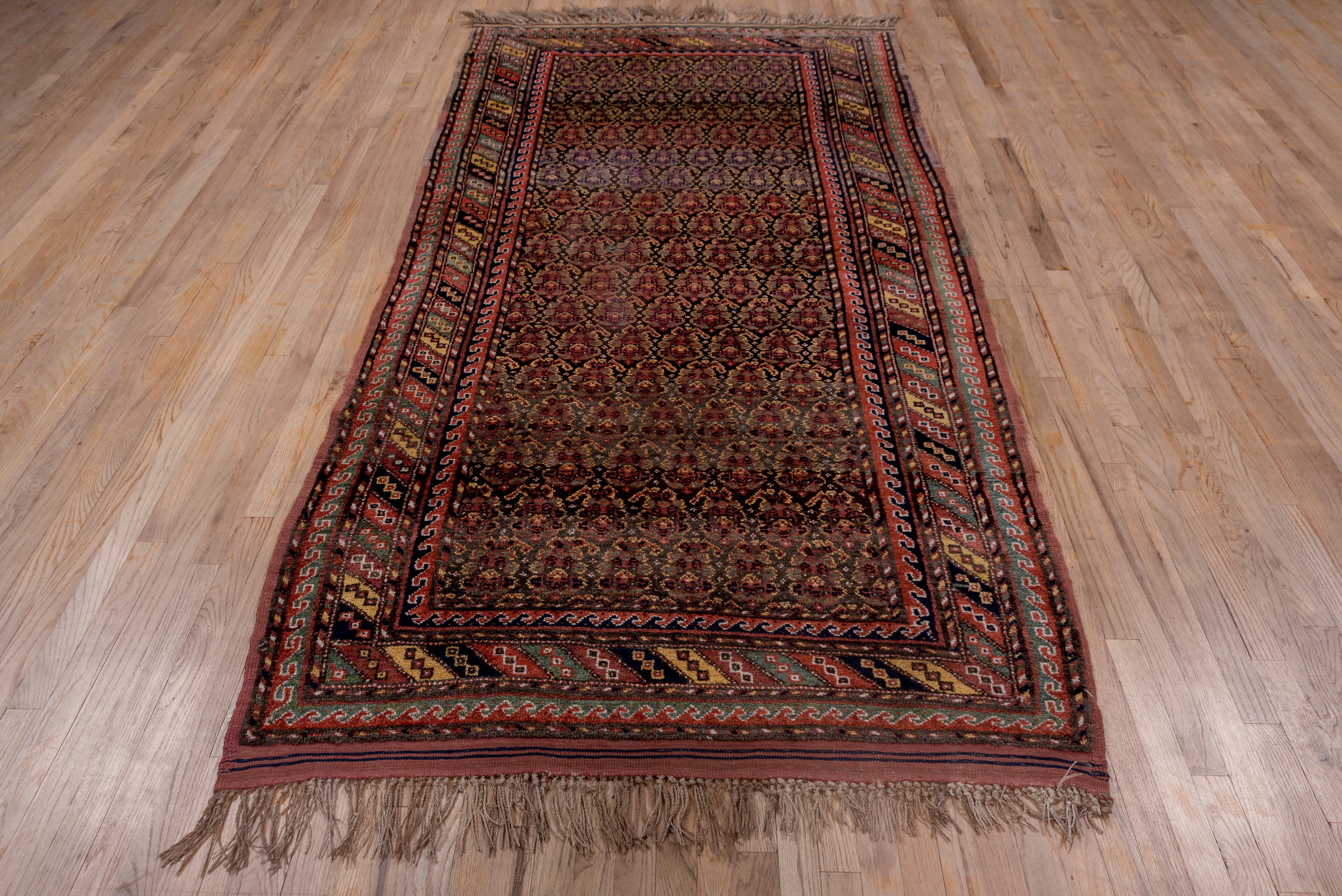 Kurd Rug Allover Herati Pattern in Earth Tones For Sale 1