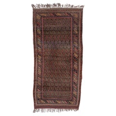 Kurd Rug Allover Herati Pattern in Earth Tones