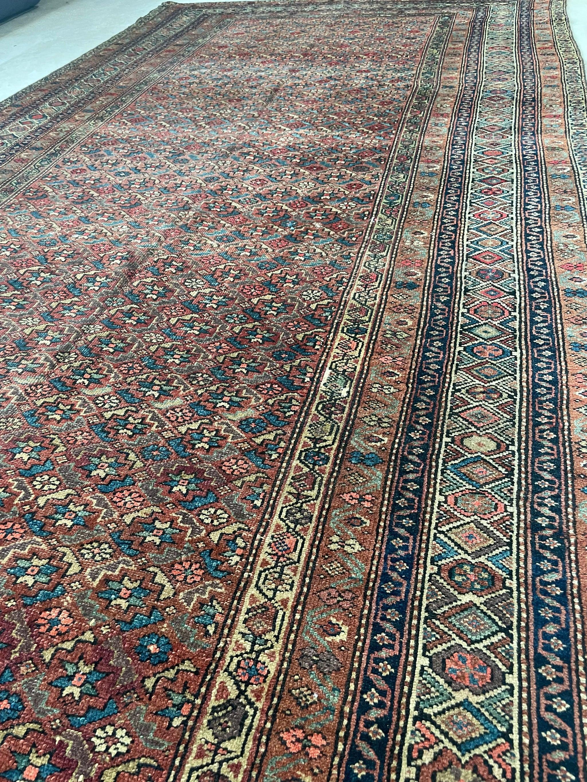 Hand-Knotted Kurdish Gallery Runner Carpet, c. 1930's For Sale