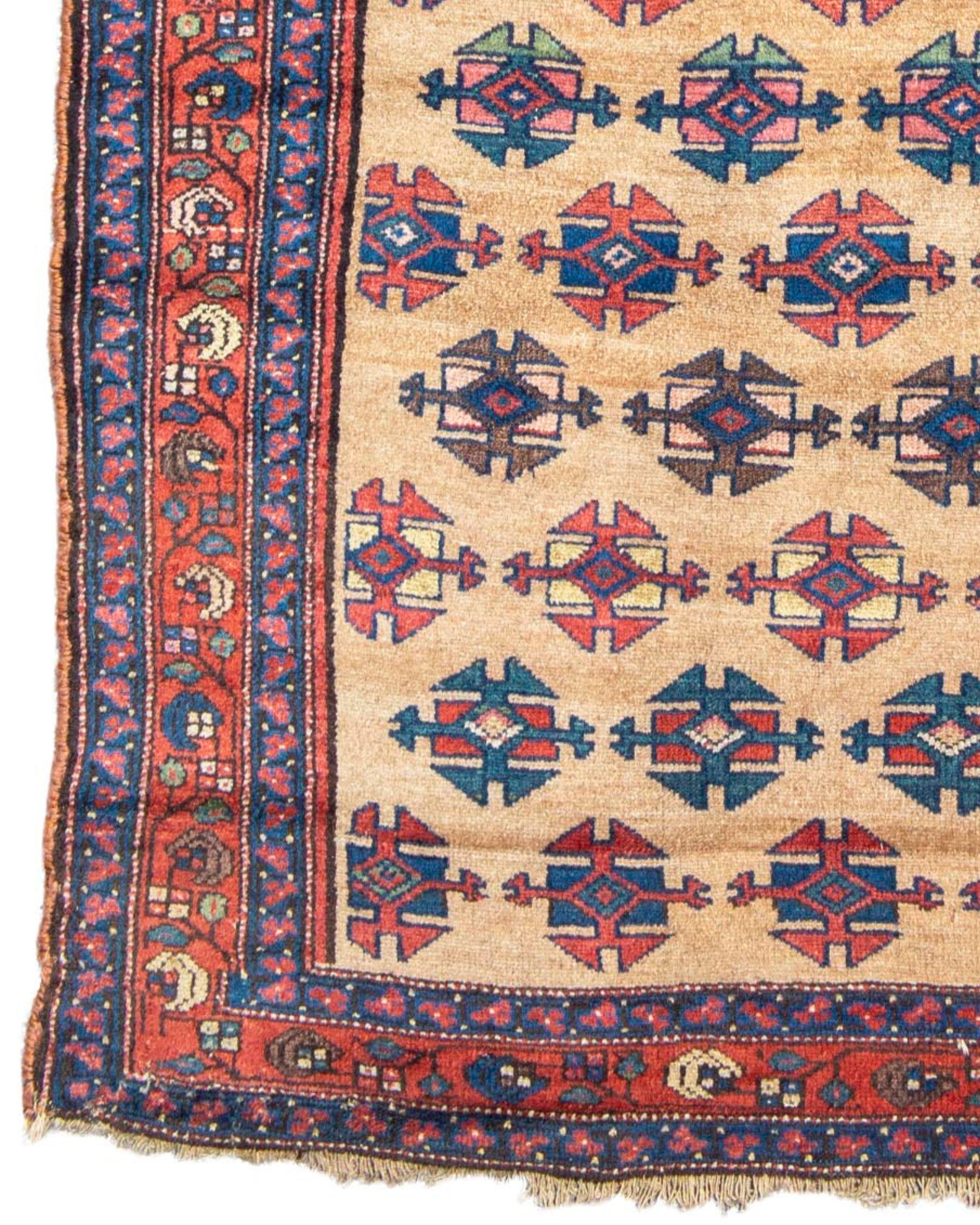 Hand-Woven Antique Kurdish Long Rug, 19th Century For Sale