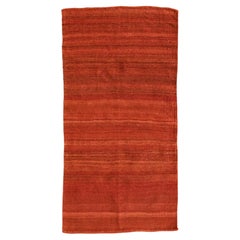 Kurdish Madder-Dyed Wool Kilim, Mt. Ararat, Eastern Turkey c. 2010, Rust Red Rug