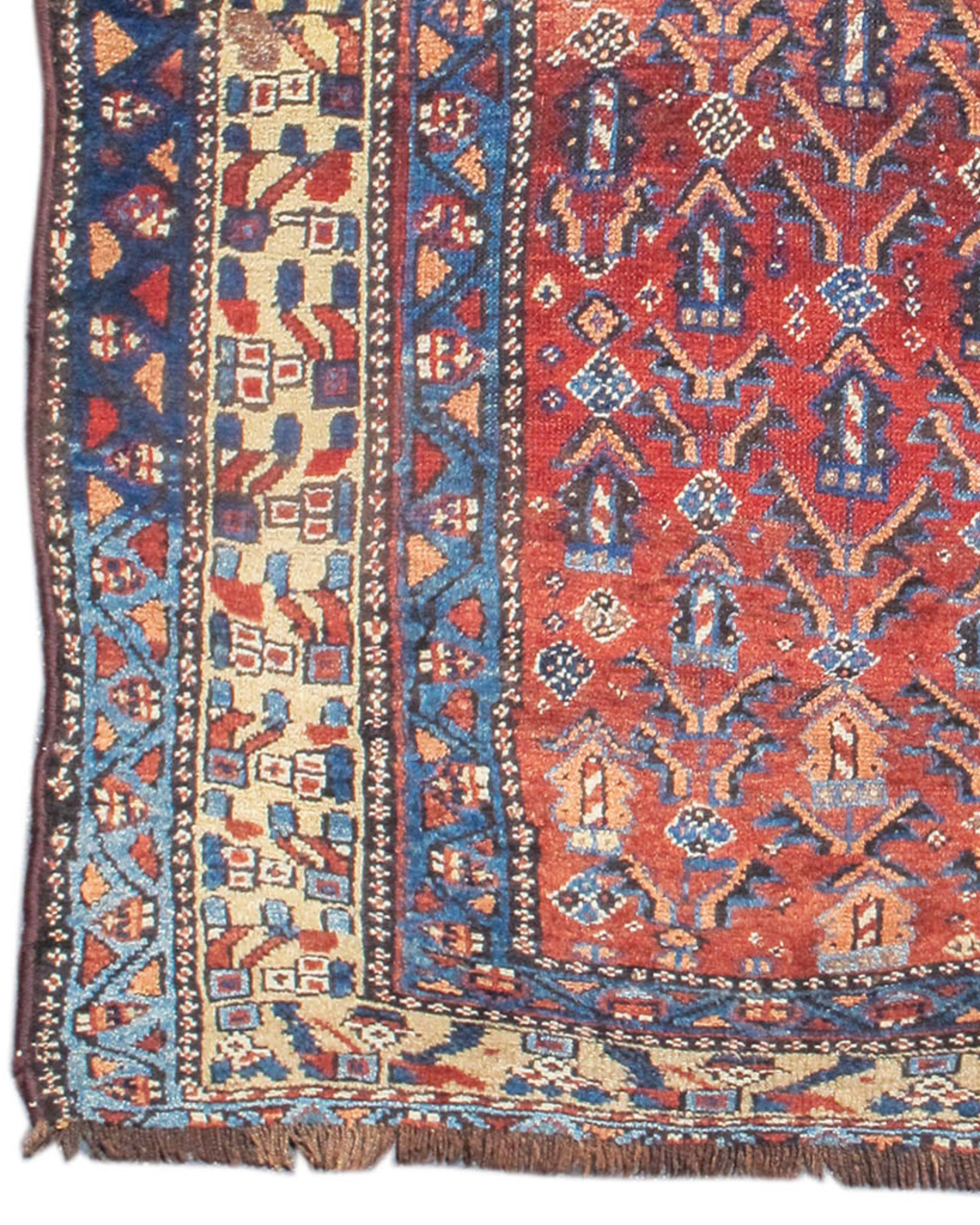 Hand-Knotted Kurdish Rug, c. 1900 For Sale