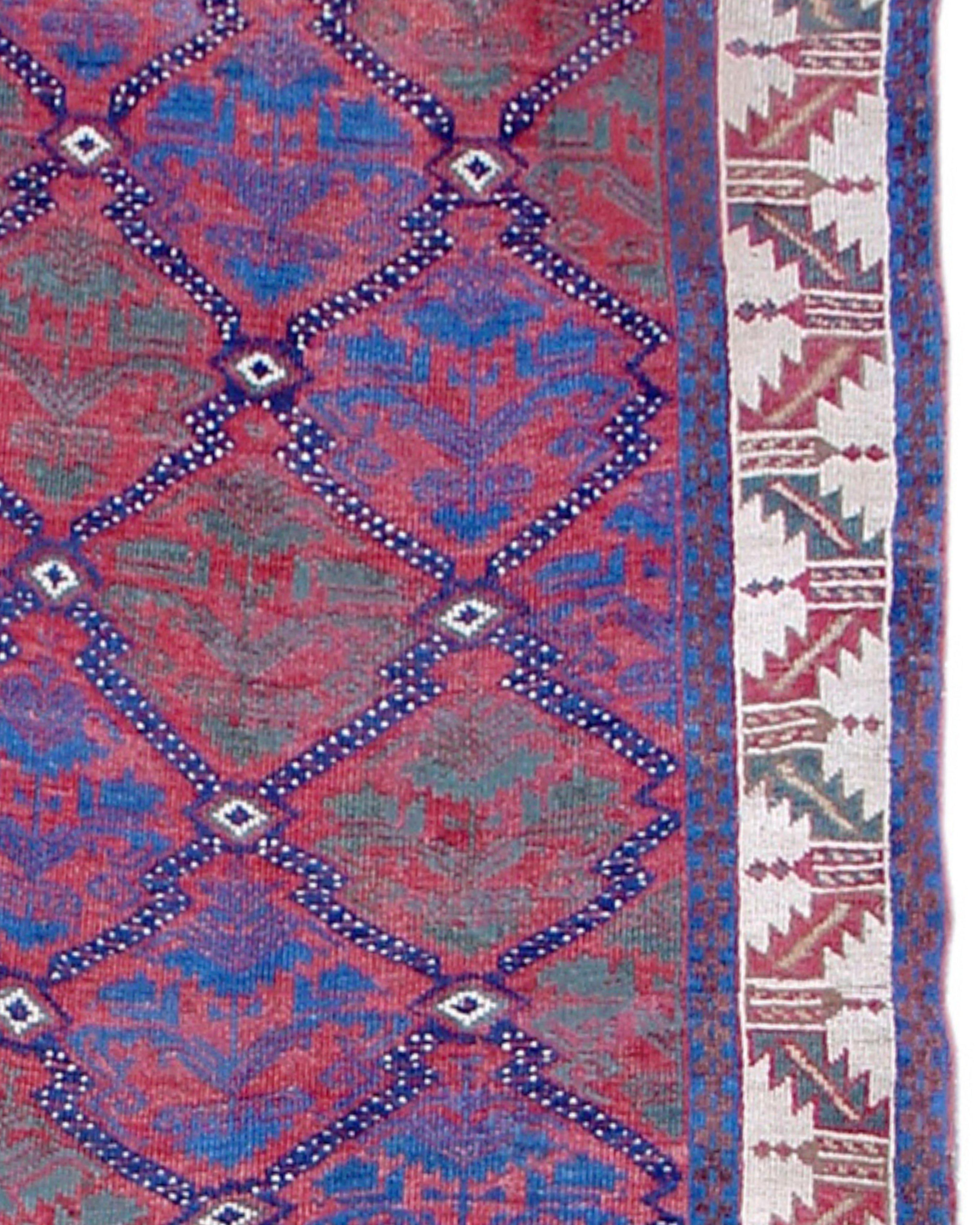 Persian Antique Kurdish Rug, Early 20th Century For Sale