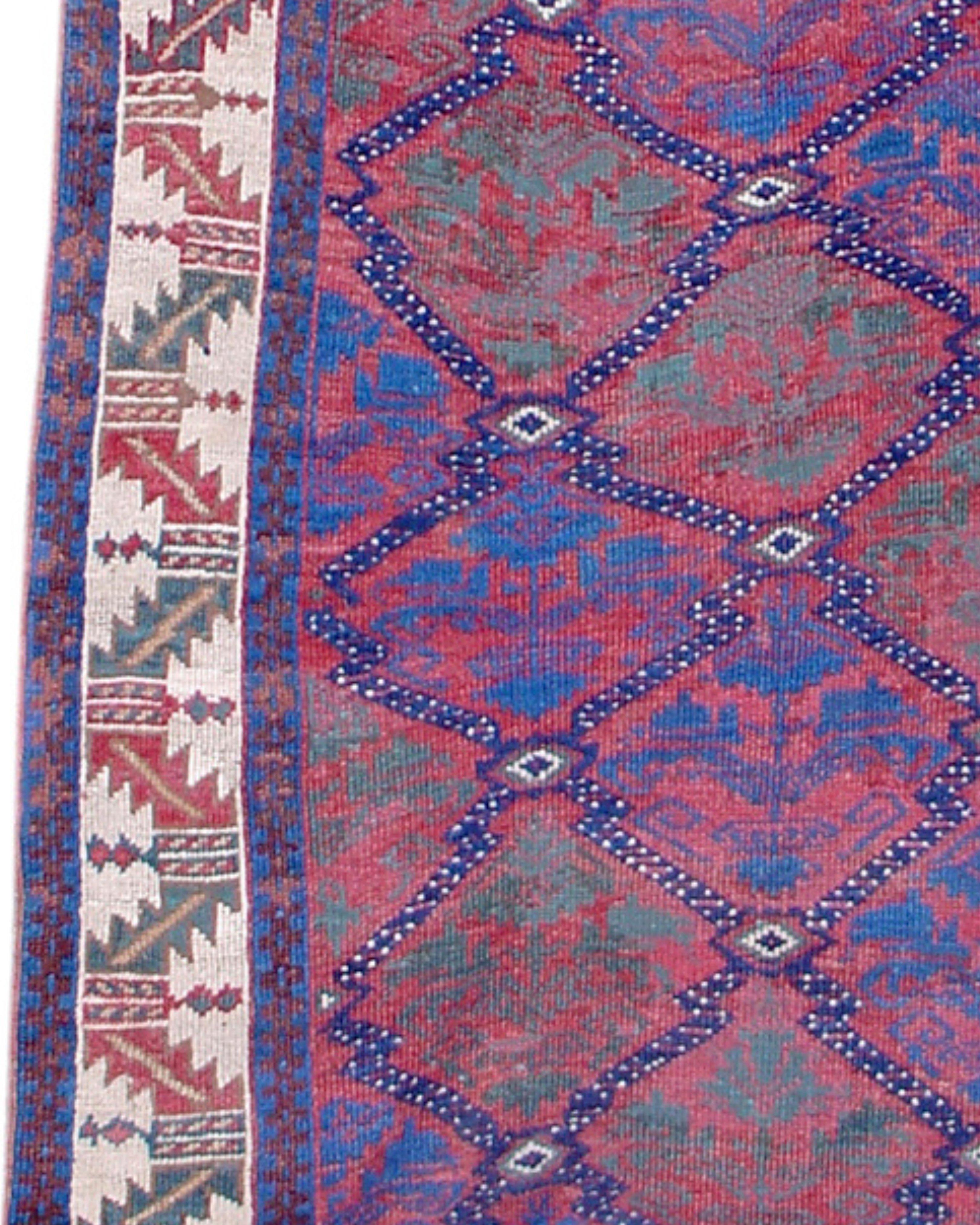 Hand-Woven Antique Kurdish Rug, Early 20th Century For Sale