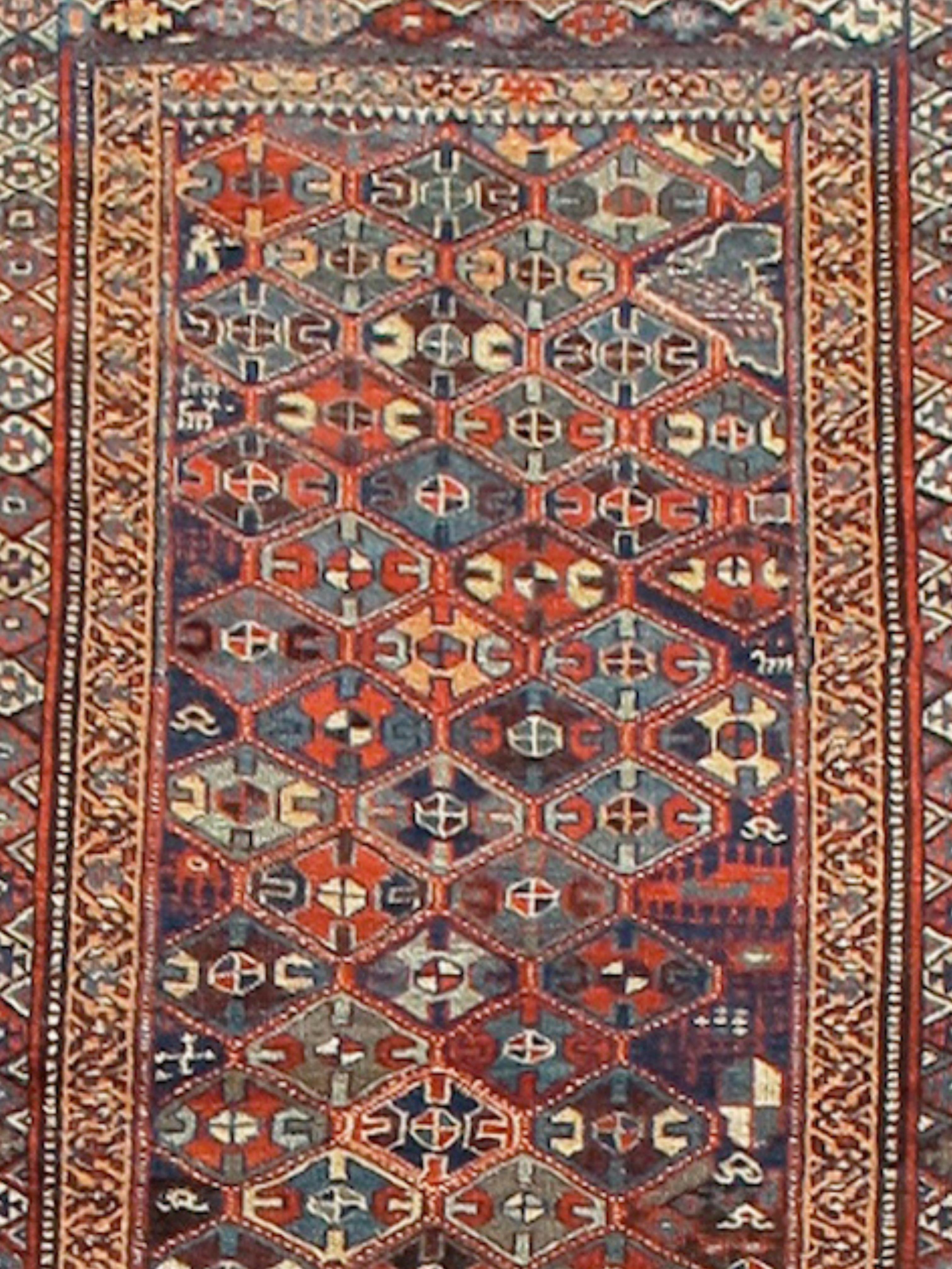 Kurdischer Teppich, spätes 19. Jahrhundert (Handgeknüpft) im Angebot