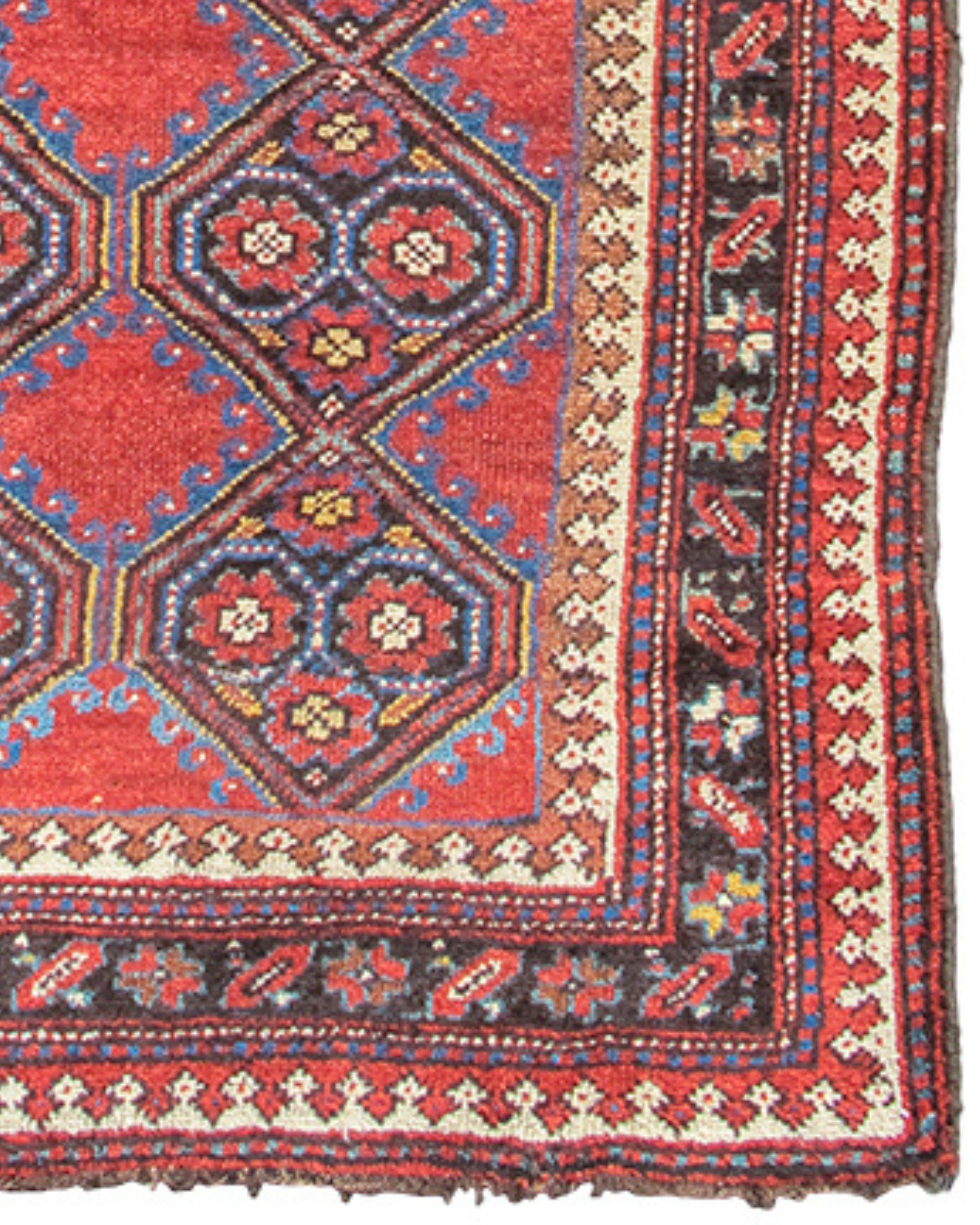 Antique Kurdish Rug, Late 19th Century In Excellent Condition For Sale In San Francisco, CA