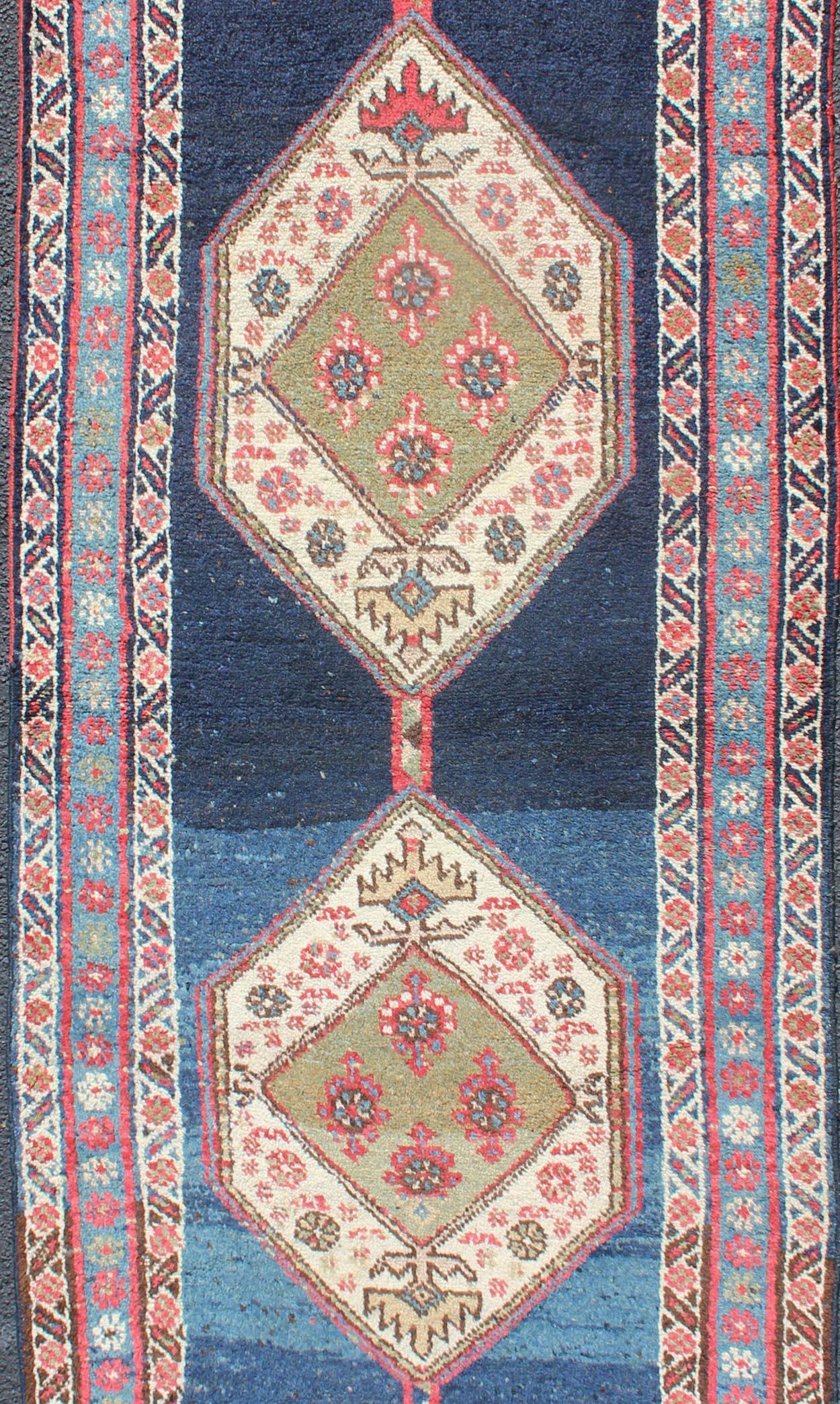 blue tribal rug