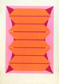Abstract Composition - Lithograph by Kuri Tsushimoto - 1969