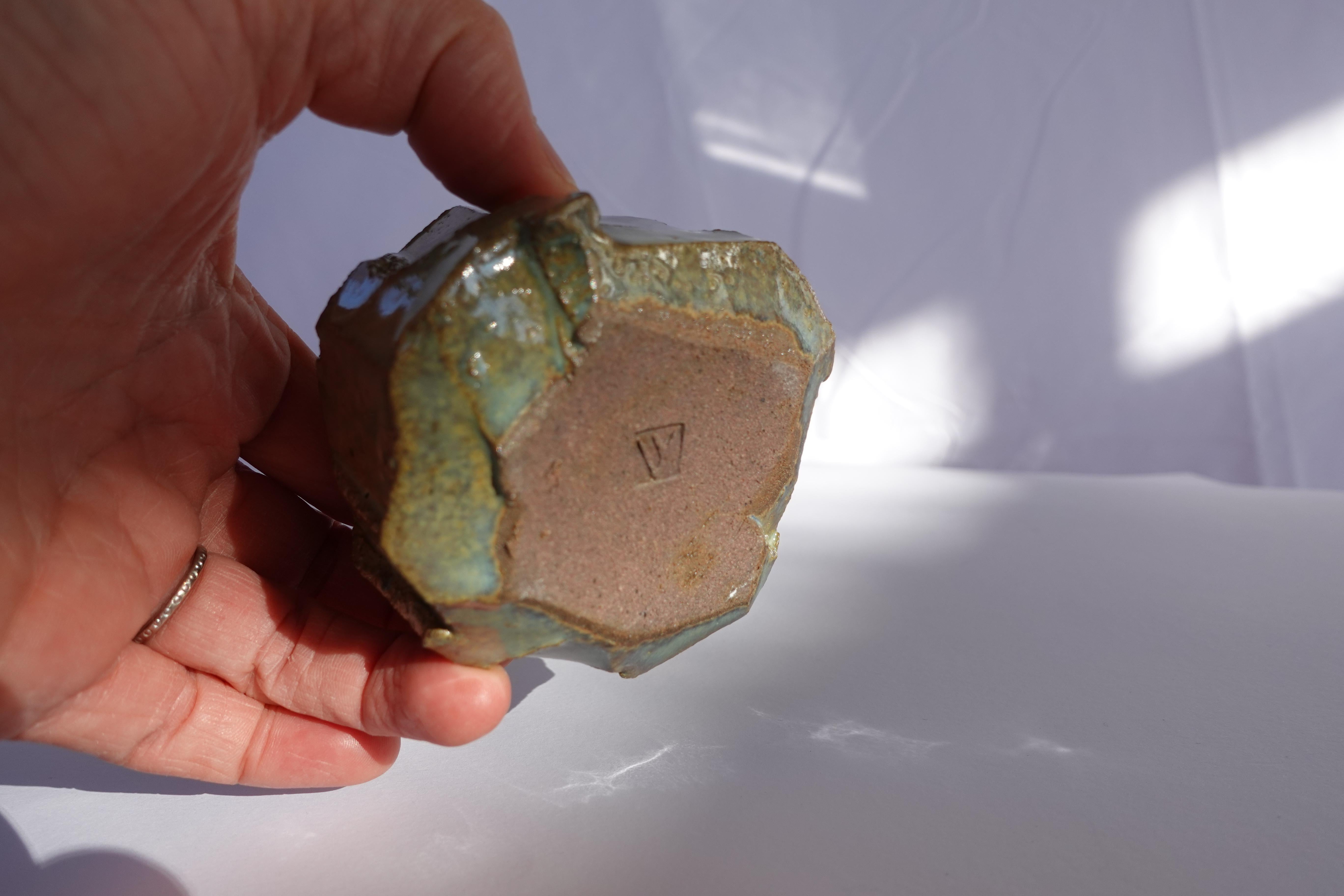 Coupe sculptée Kurinuki par Audrey Vo Van - Grès - Wabi-Sabi en vente 2