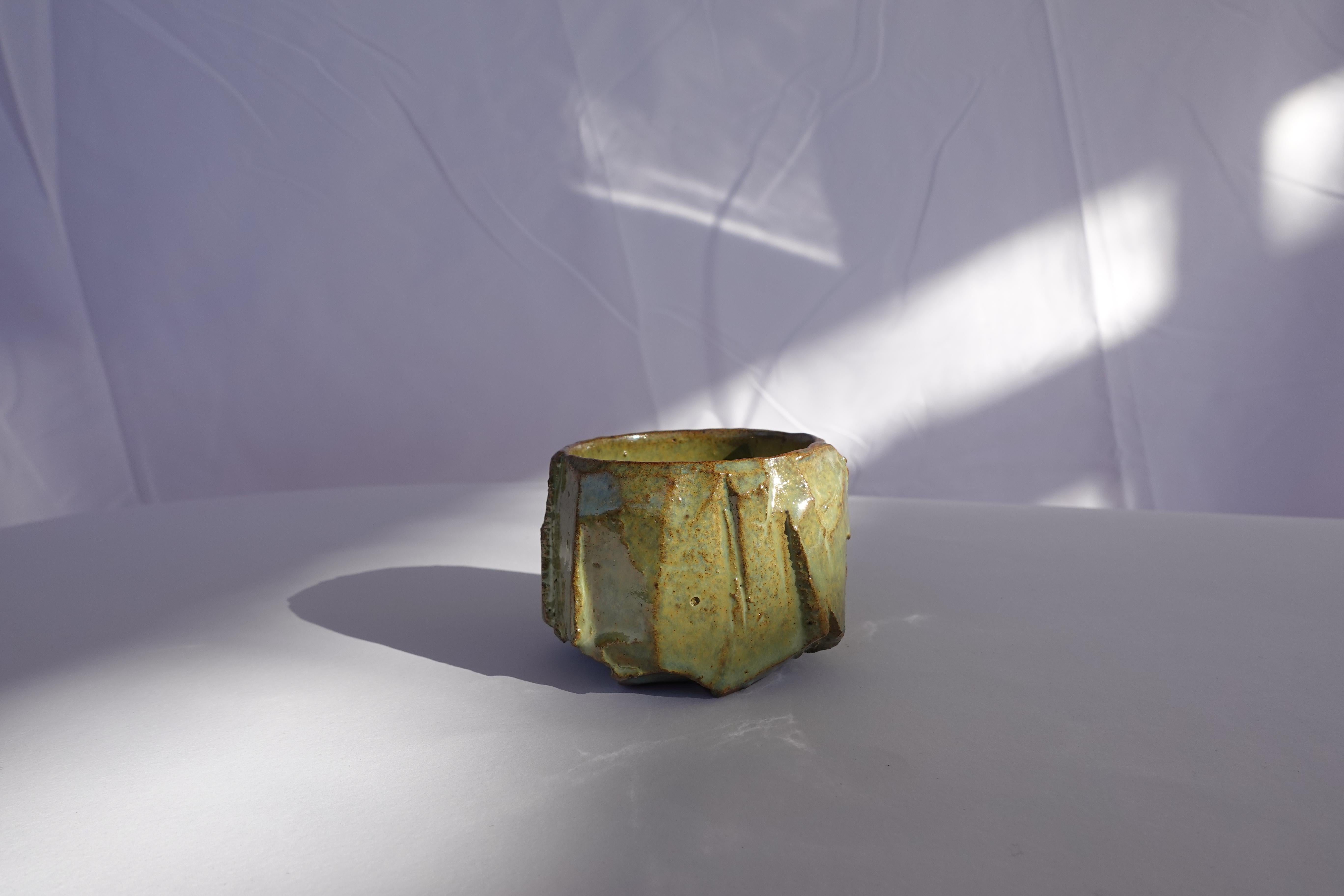 Coupe sculptée Kurinuki par Audrey Vo Van - Grès - Wabi-Sabi en vente 2