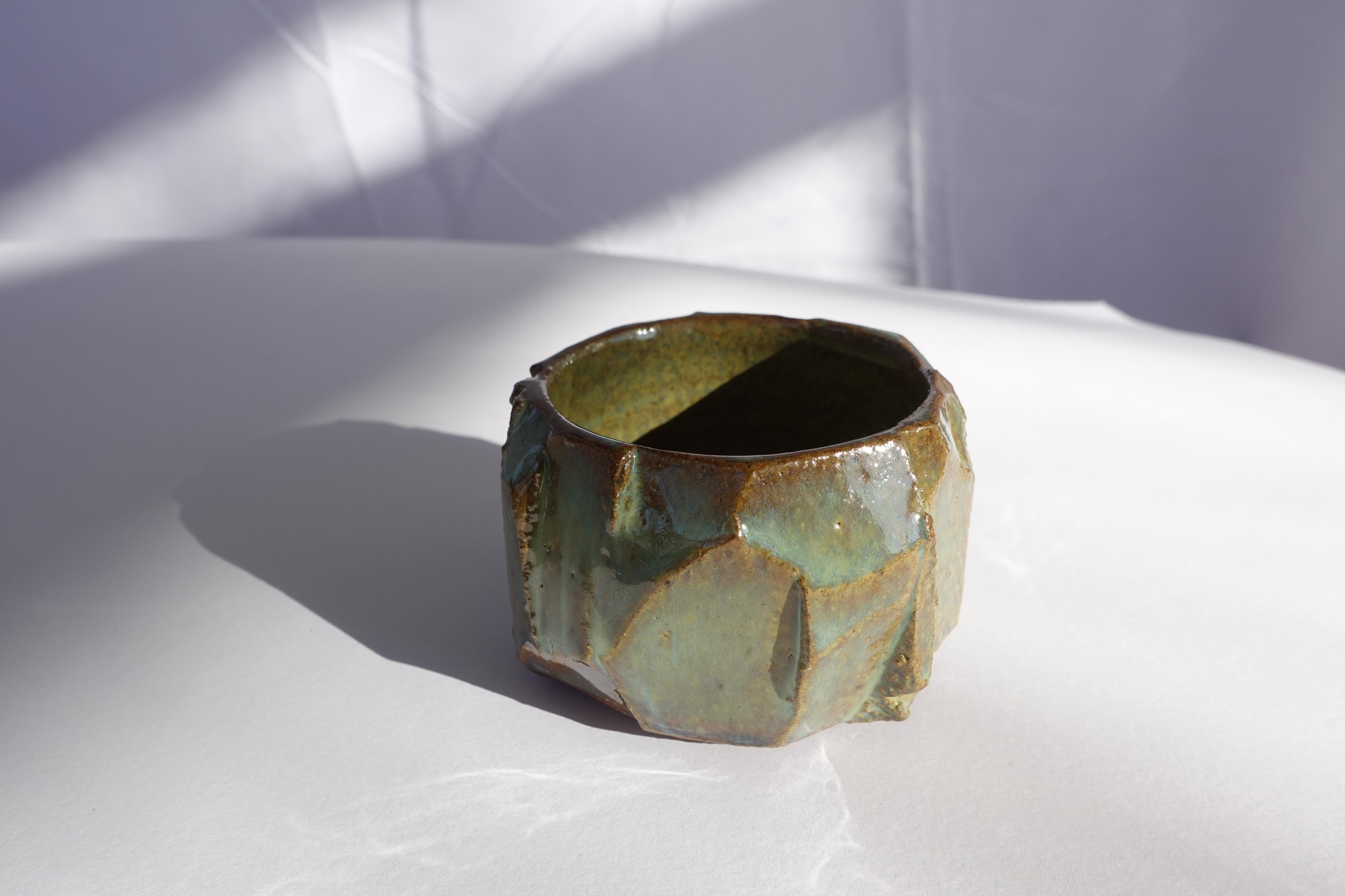 Coupe sculptée Kurinuki par Audrey Vo Van - Grès - Wabi-Sabi en vente 2