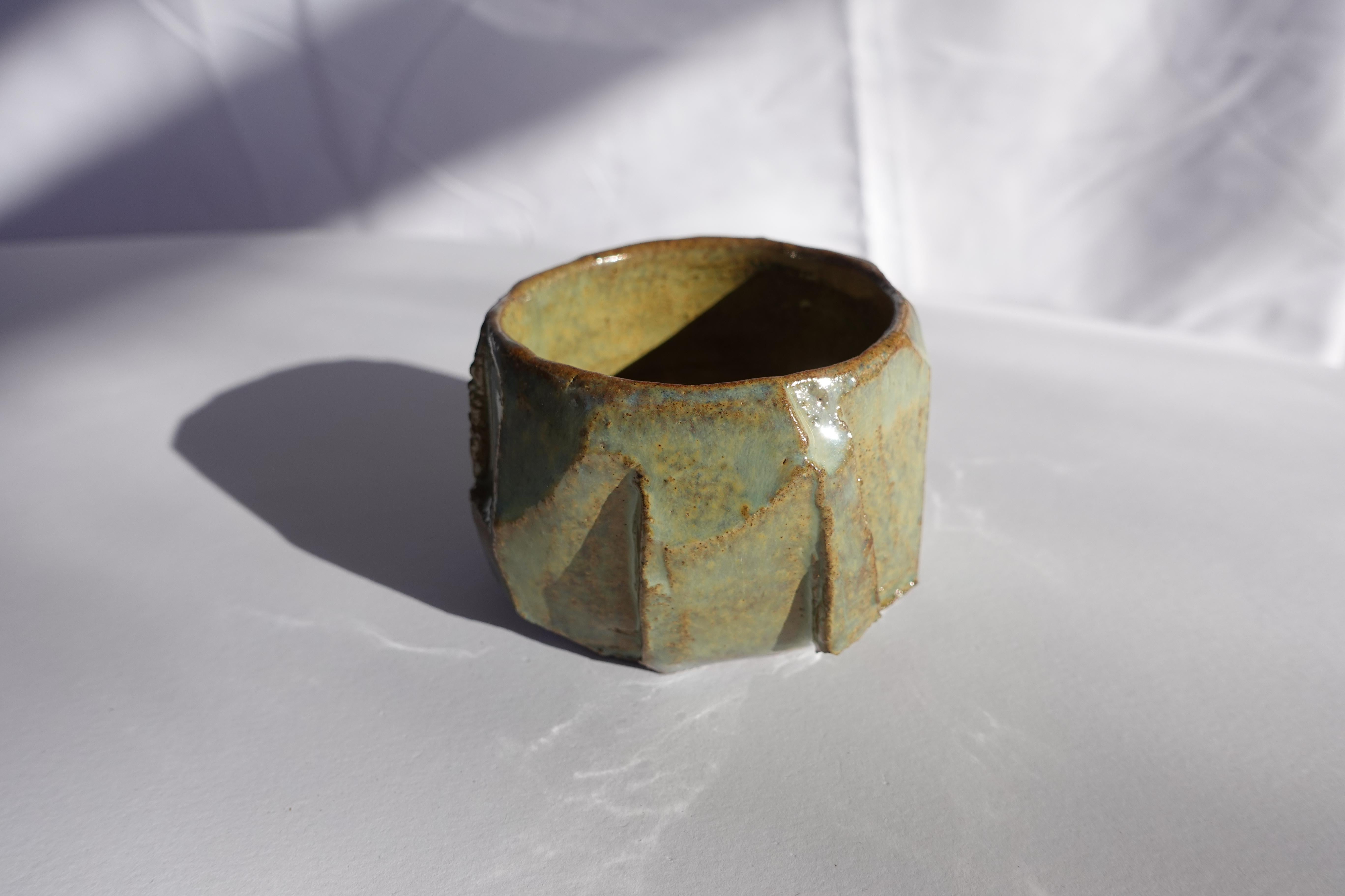 Coupe sculptée Kurinuki par Audrey Vo Van - Grès - Wabi-Sabi en vente 2