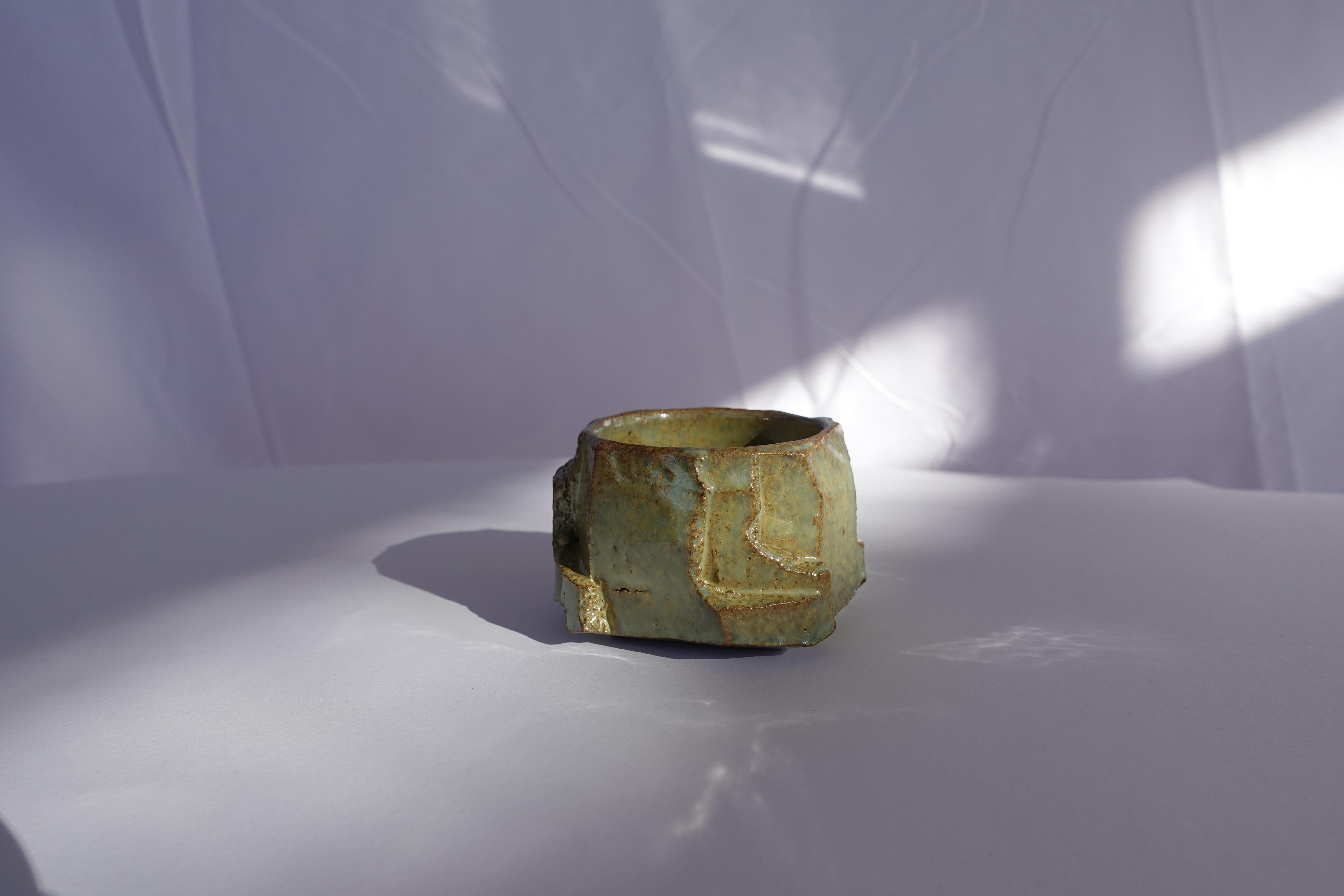 Coupe sculptée Kurinuki par Audrey Vo Van - Grès - Wabi-Sabi en vente 3