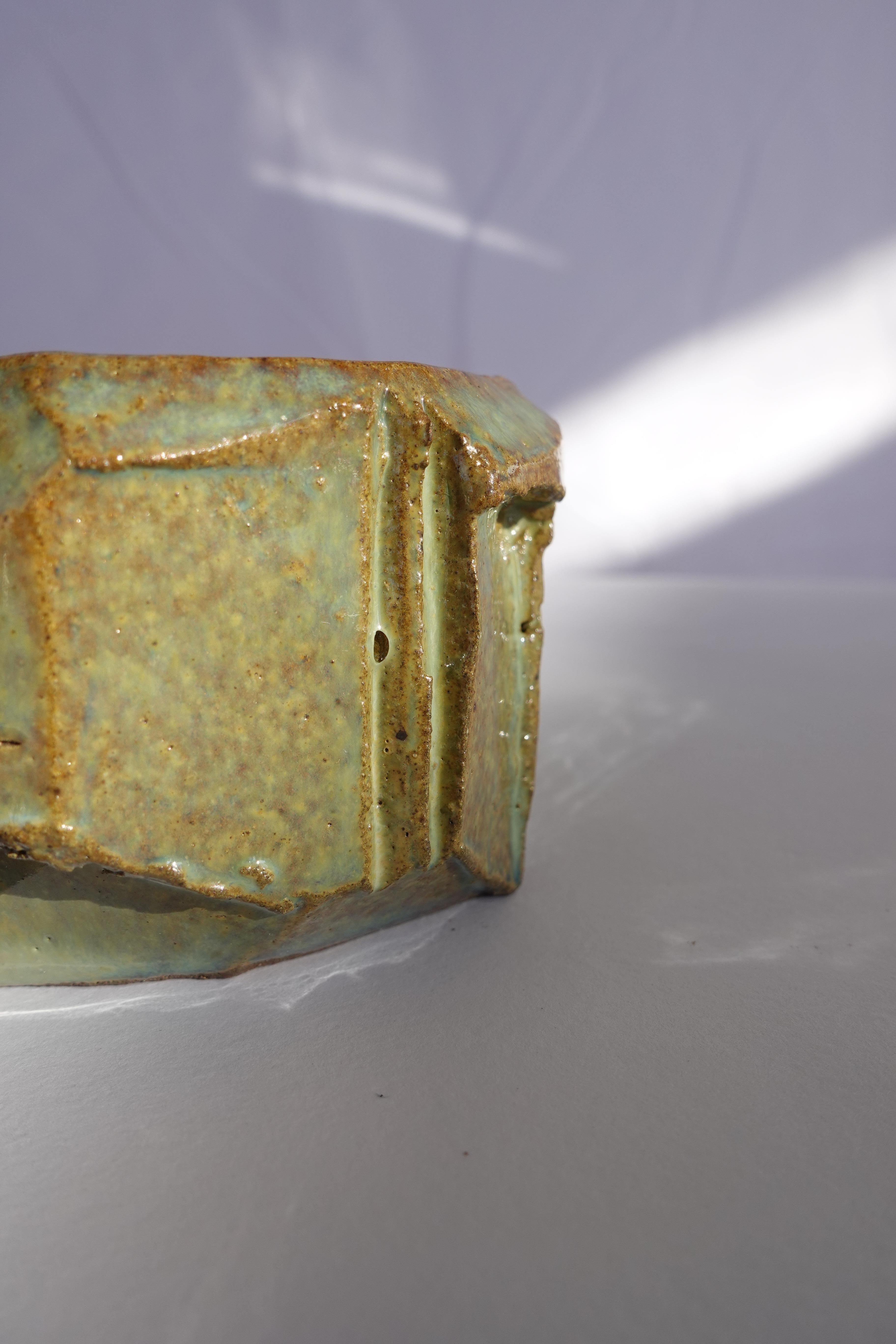 Kurinuki Carved Coffee Cup by Audrey Vo Van – Stoneware - Wabi-Sabi For Sale 3