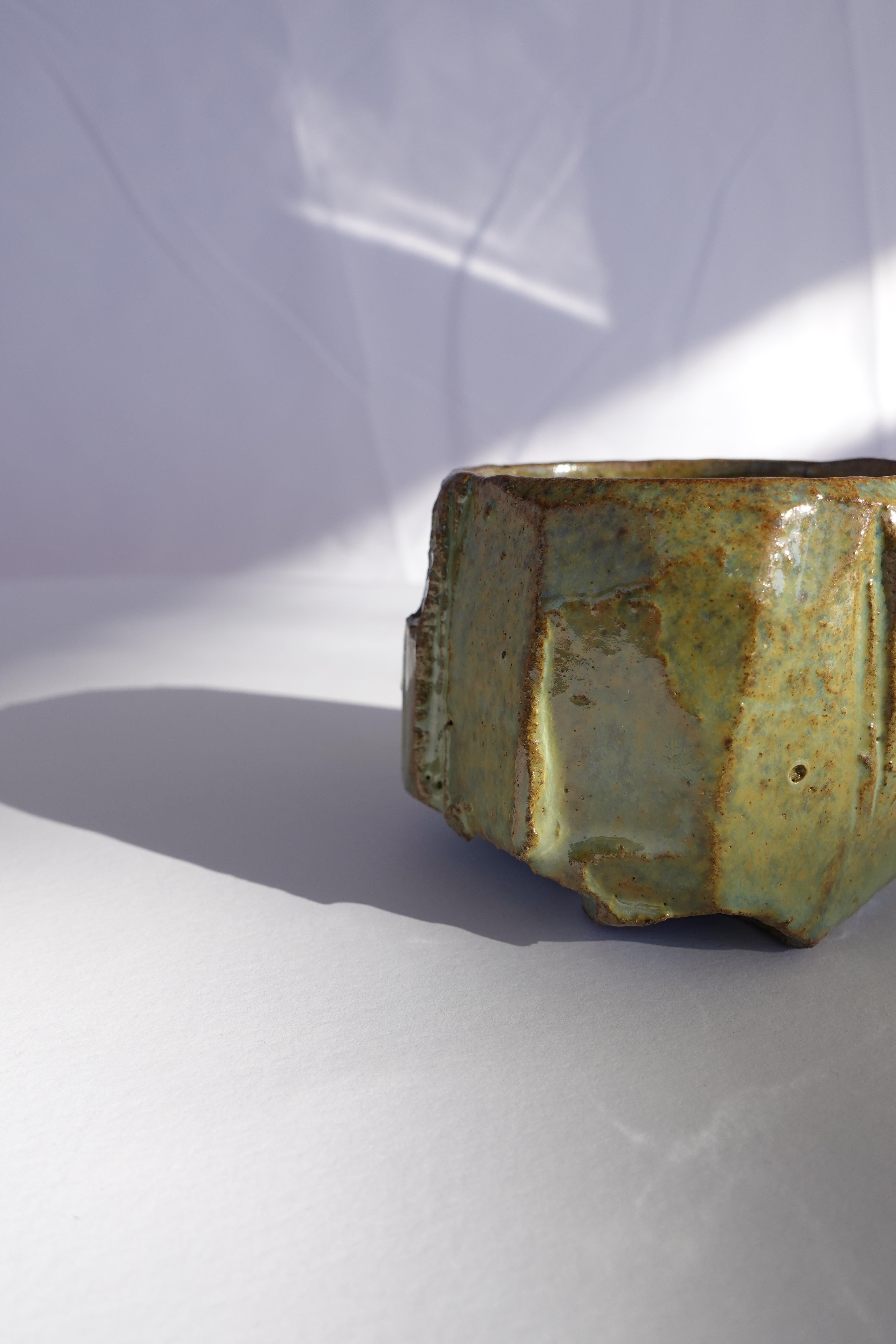 Coupe sculptée Kurinuki par Audrey Vo Van - Grès - Wabi-Sabi en vente 3