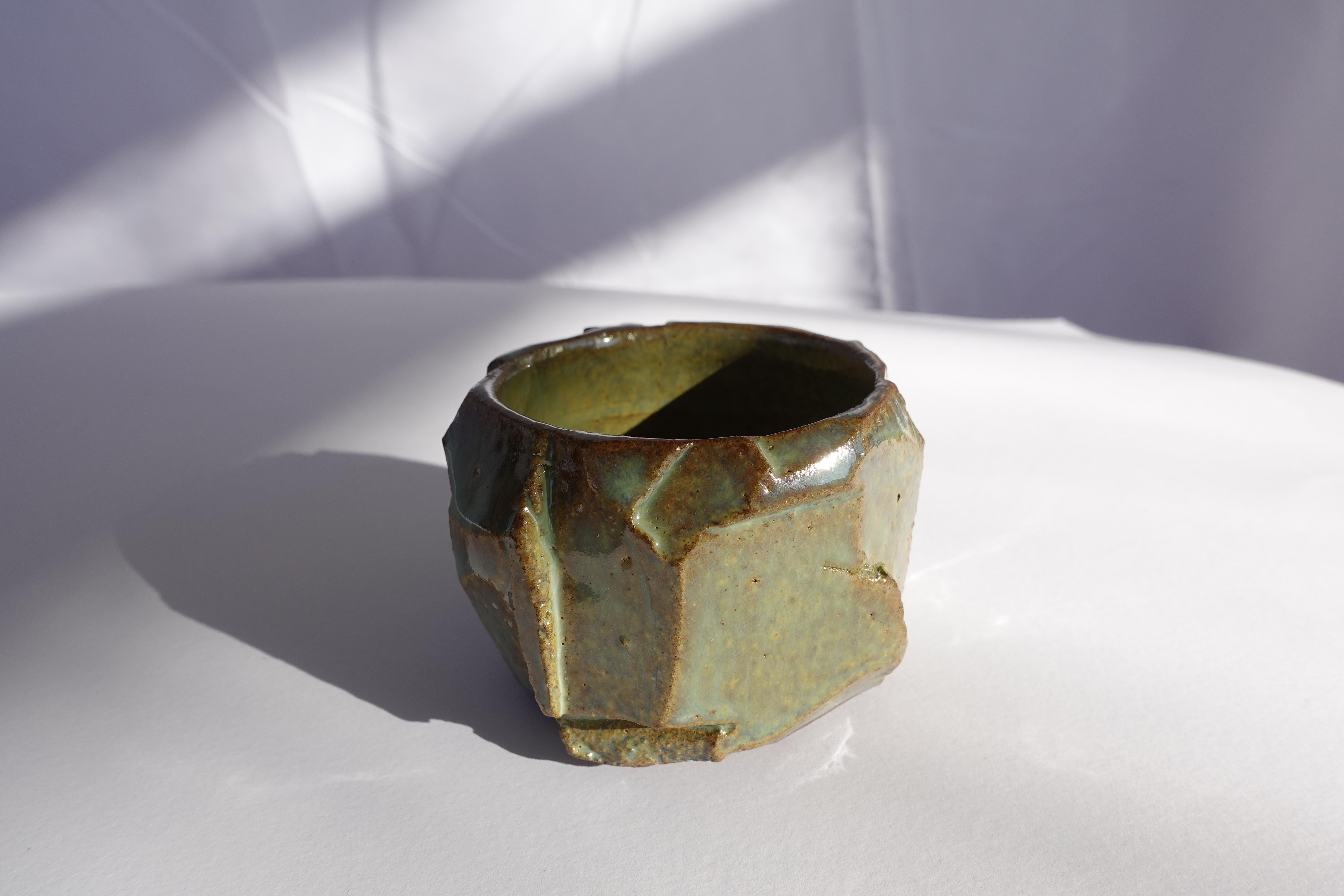 Coupe sculptée Kurinuki par Audrey Vo Van - Grès - Wabi-Sabi en vente 3