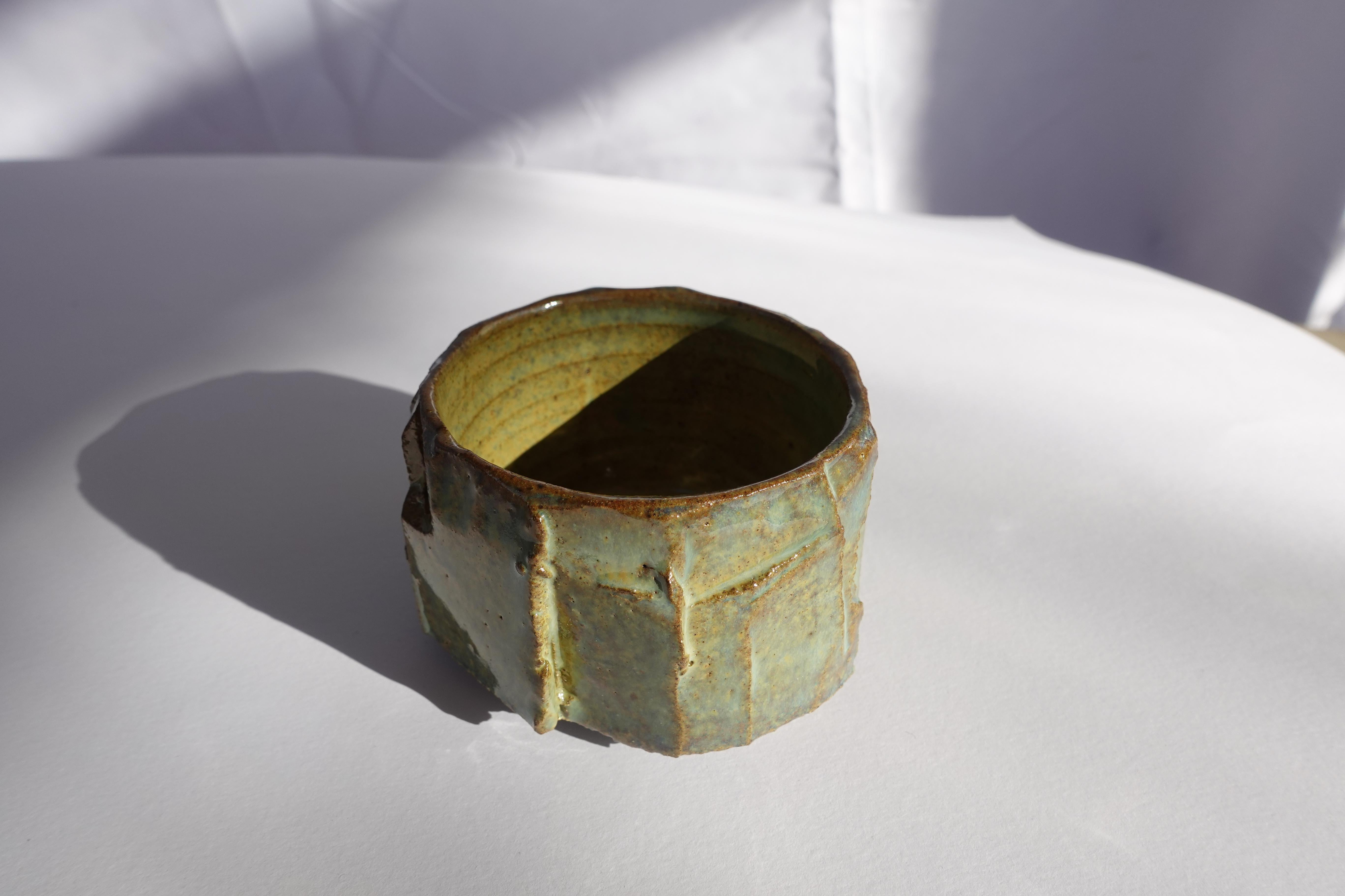 Coupe sculptée Kurinuki par Audrey Vo Van - Grès - Wabi-Sabi en vente 3