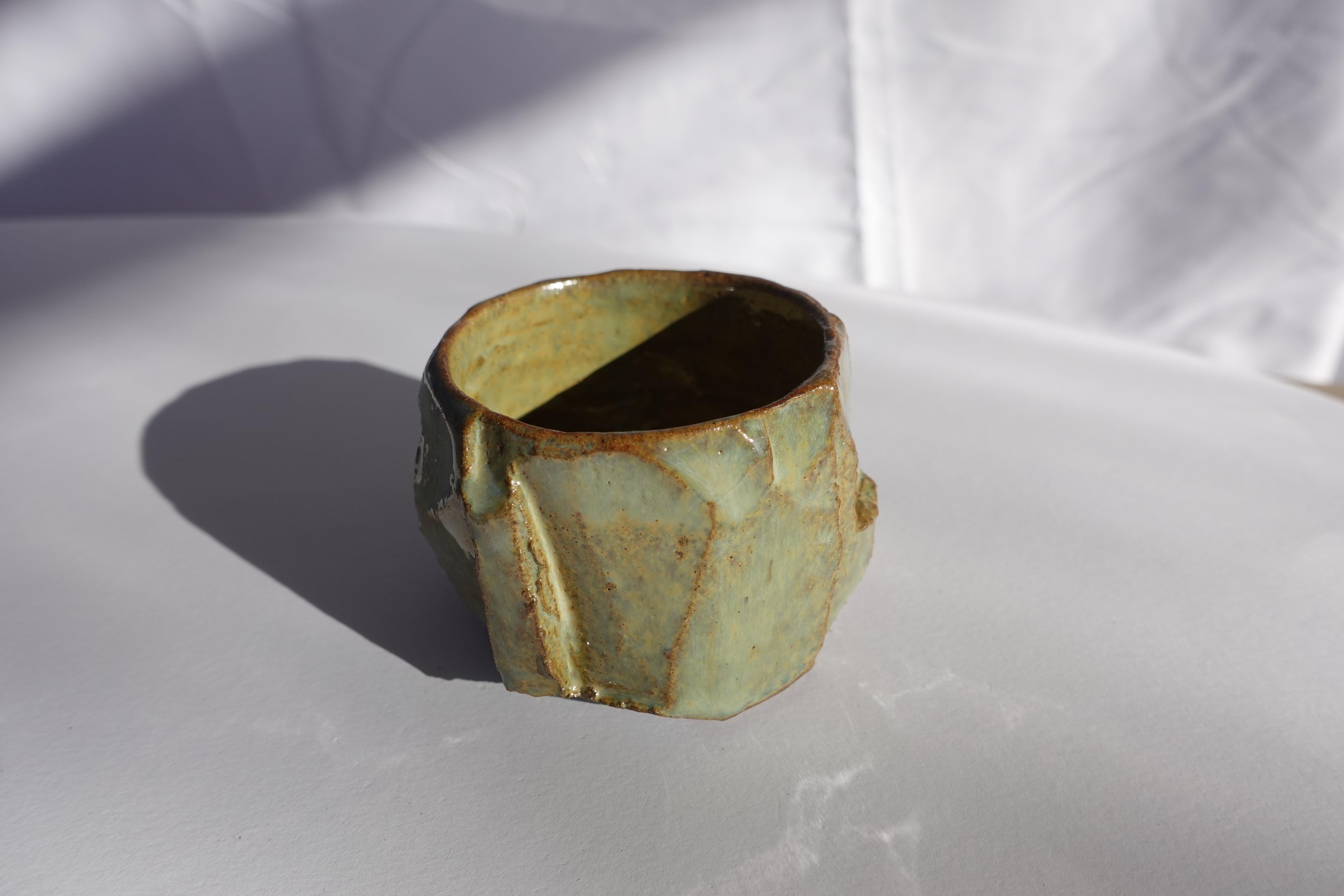 Coupe sculptée Kurinuki par Audrey Vo Van - Grès - Wabi-Sabi en vente 3