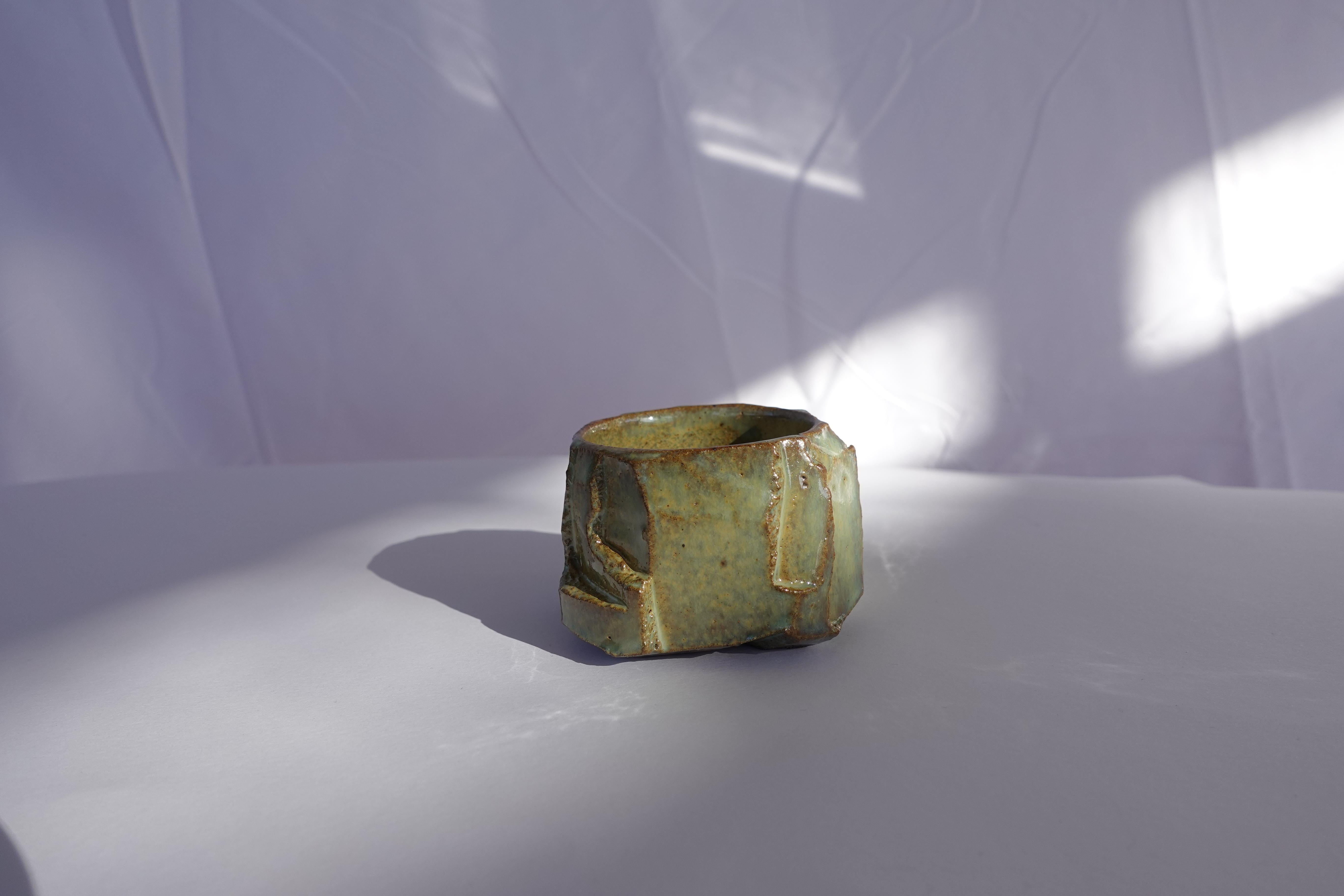 Coupe sculptée Kurinuki par Audrey Vo Van - Grès - Wabi-Sabi en vente 4