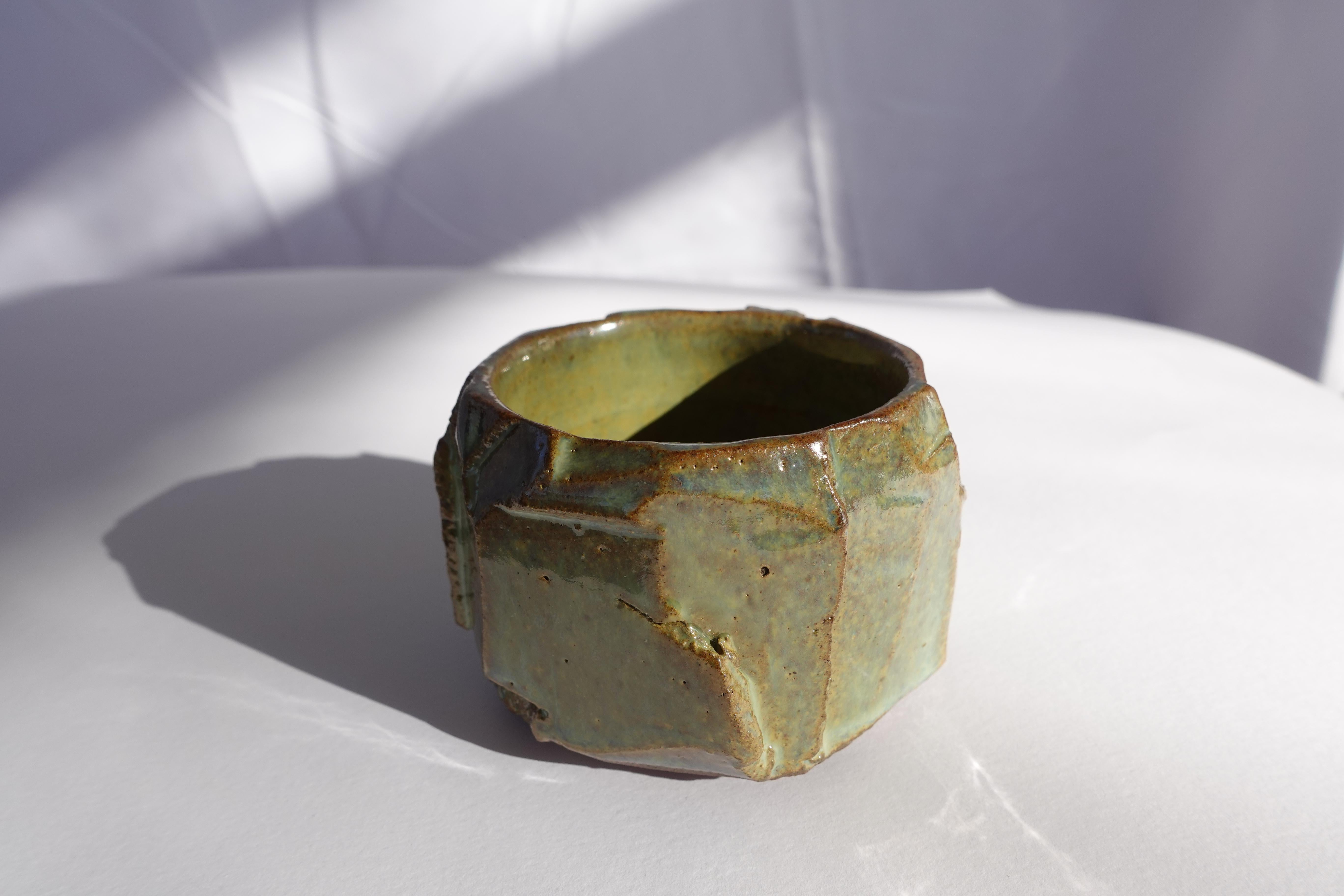 Coupe sculptée Kurinuki par Audrey Vo Van - Grès - Wabi-Sabi en vente 4