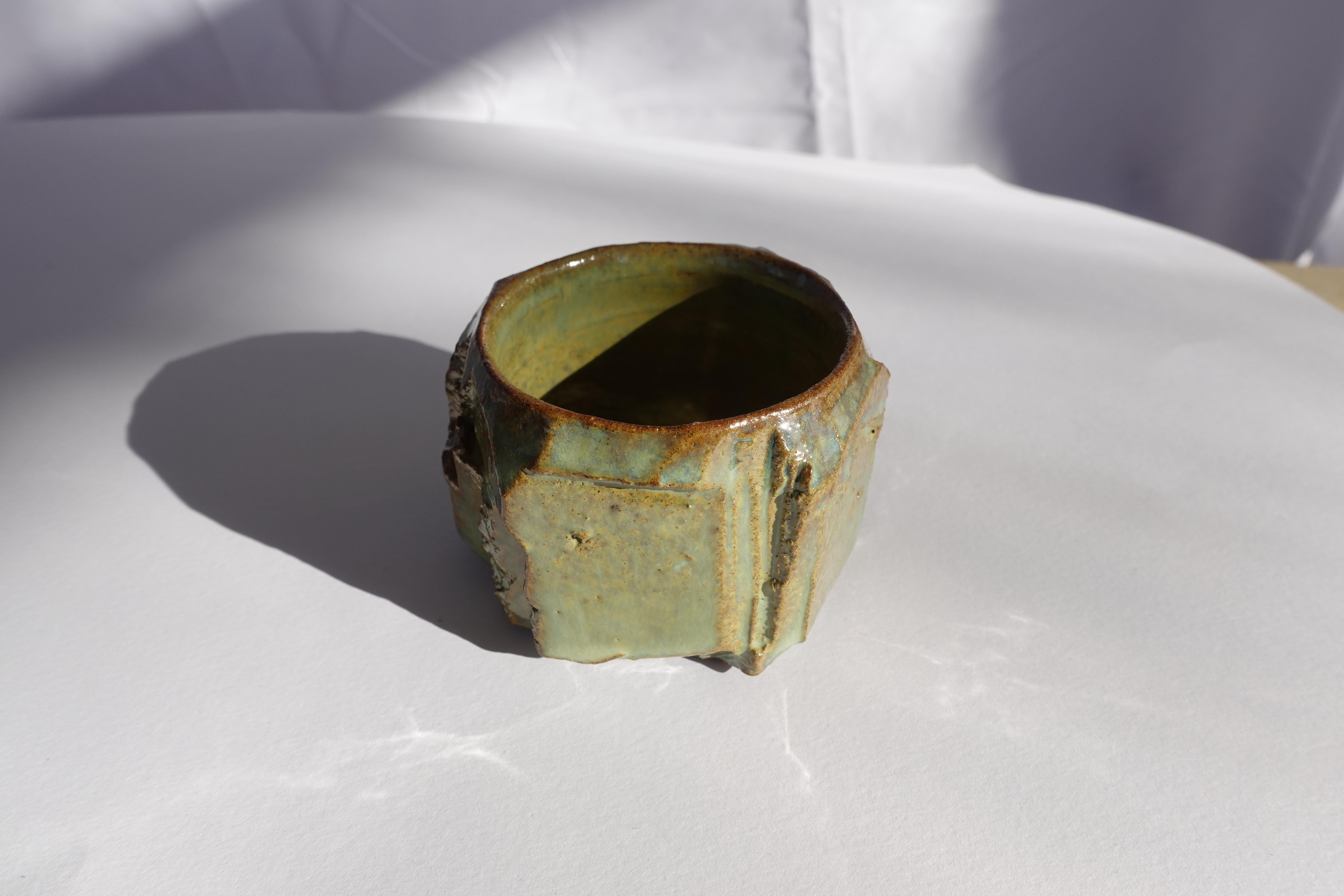 Coupe sculptée Kurinuki par Audrey Vo Van - Grès - Wabi-Sabi en vente 4