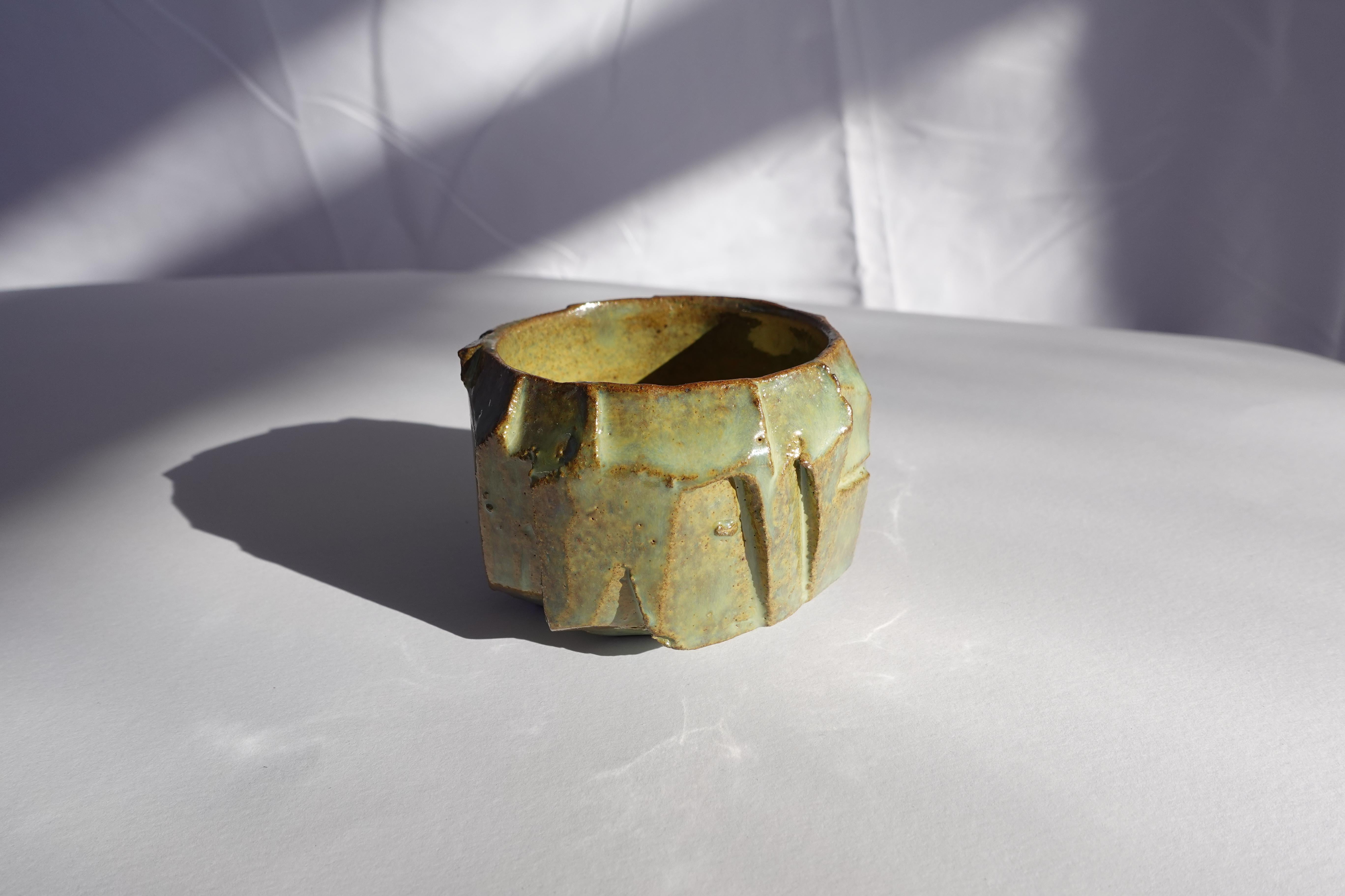 Coupe sculptée Kurinuki par Audrey Vo Van - Grès - Wabi-Sabi en vente 4