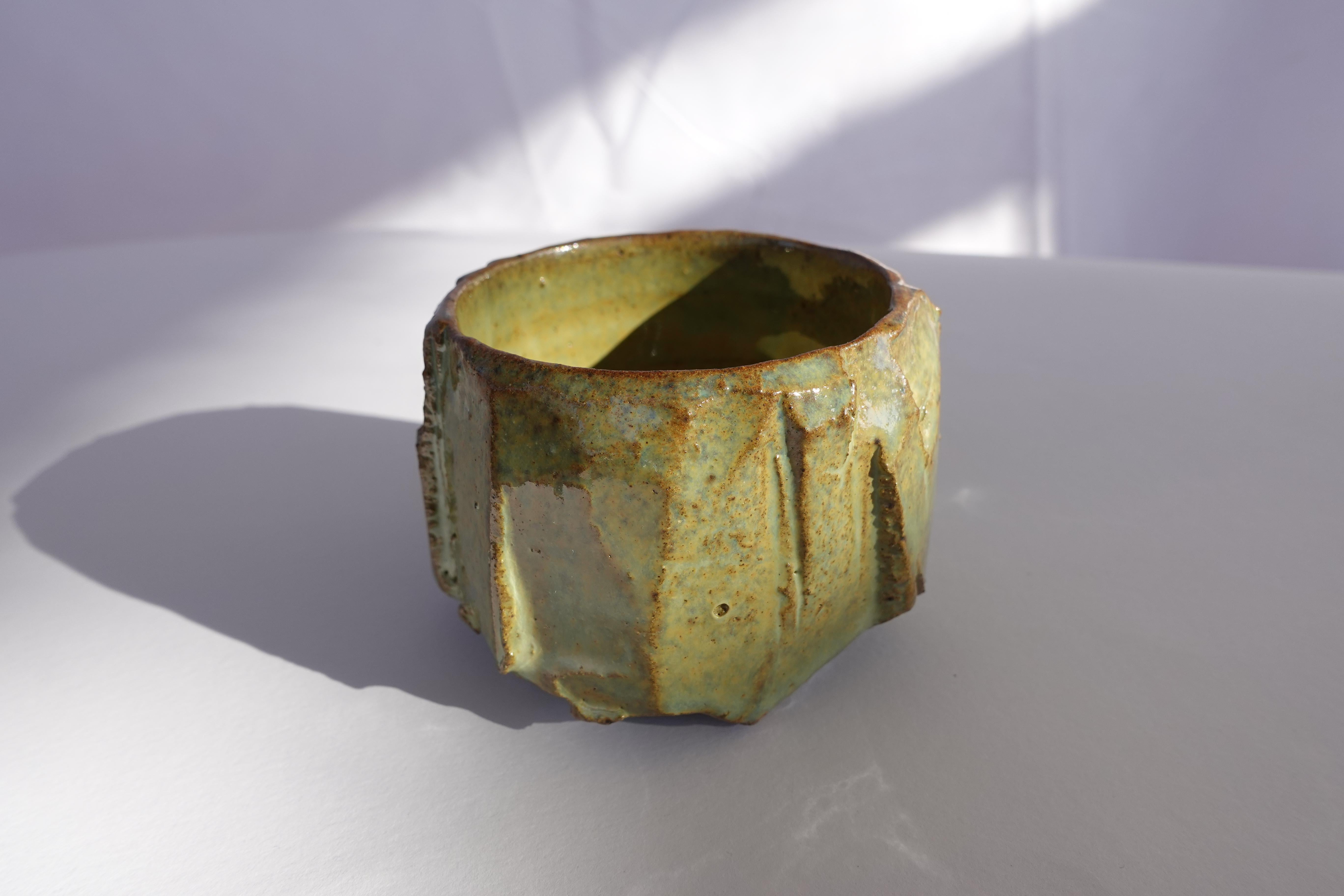 Coupe sculptée Kurinuki par Audrey Vo Van - Grès - Wabi-Sabi en vente 5