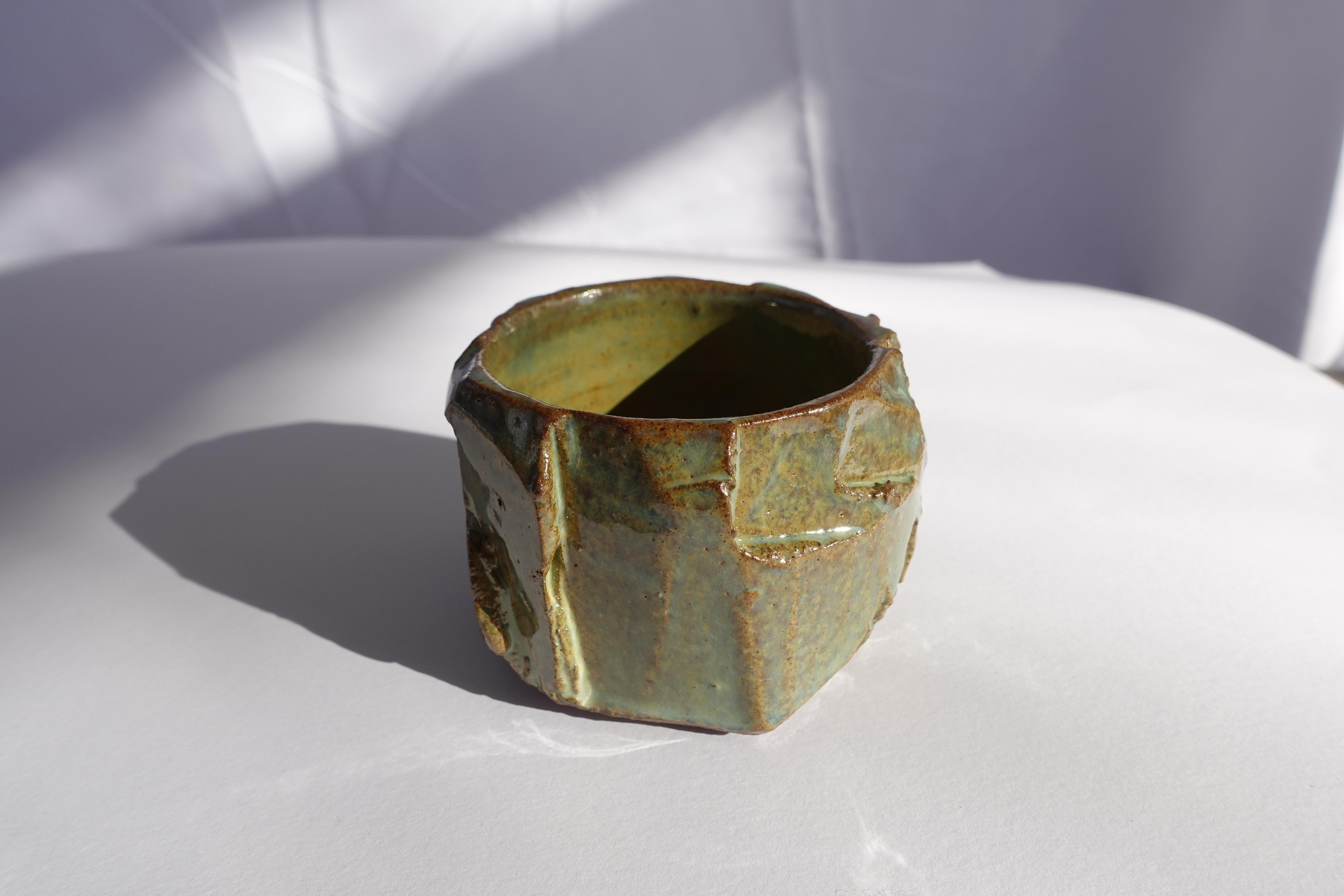 Coupe sculptée Kurinuki par Audrey Vo Van - Grès - Wabi-Sabi en vente 5