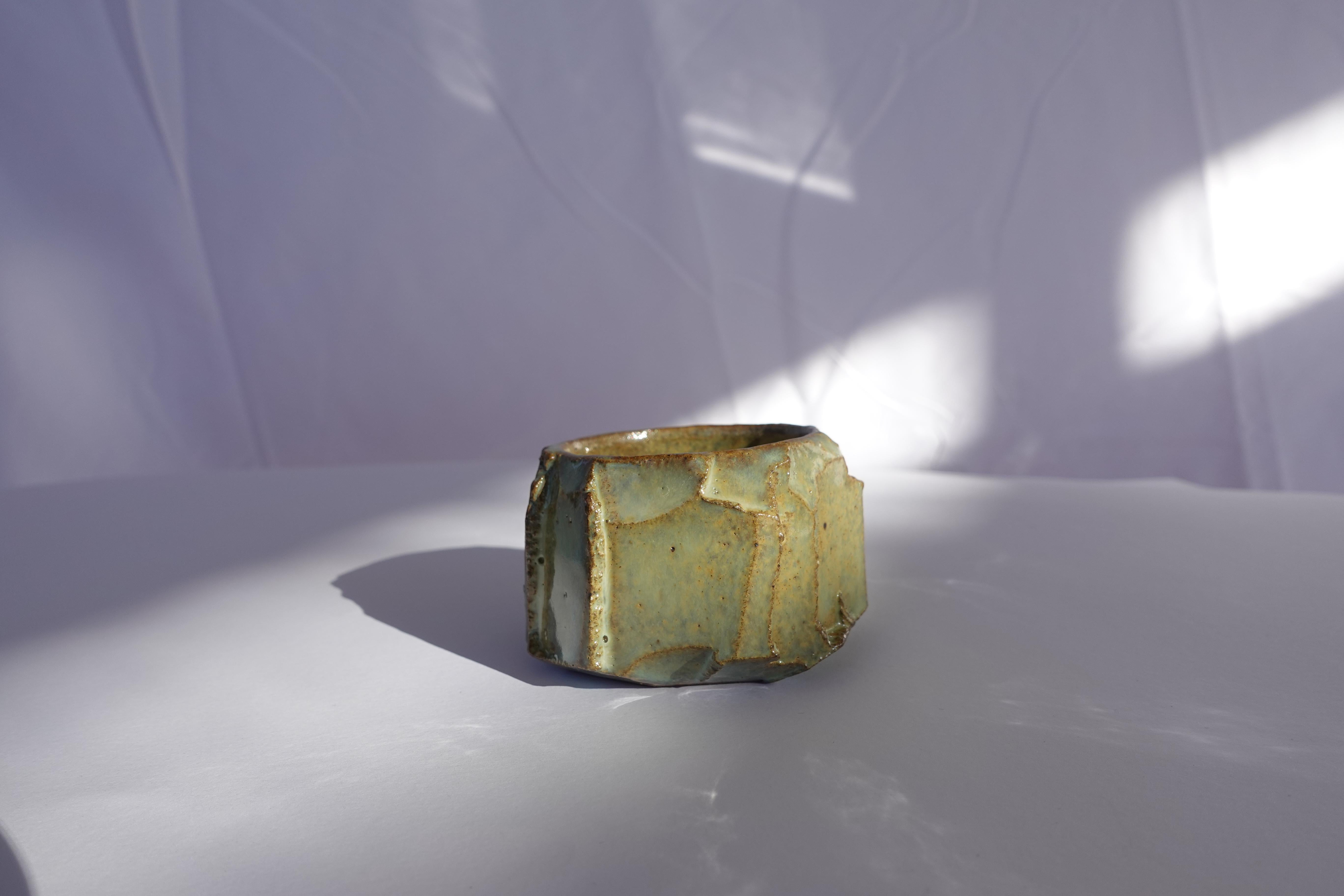 Coupe sculptée Kurinuki par Audrey Vo Van - Grès - Wabi-Sabi en vente 6