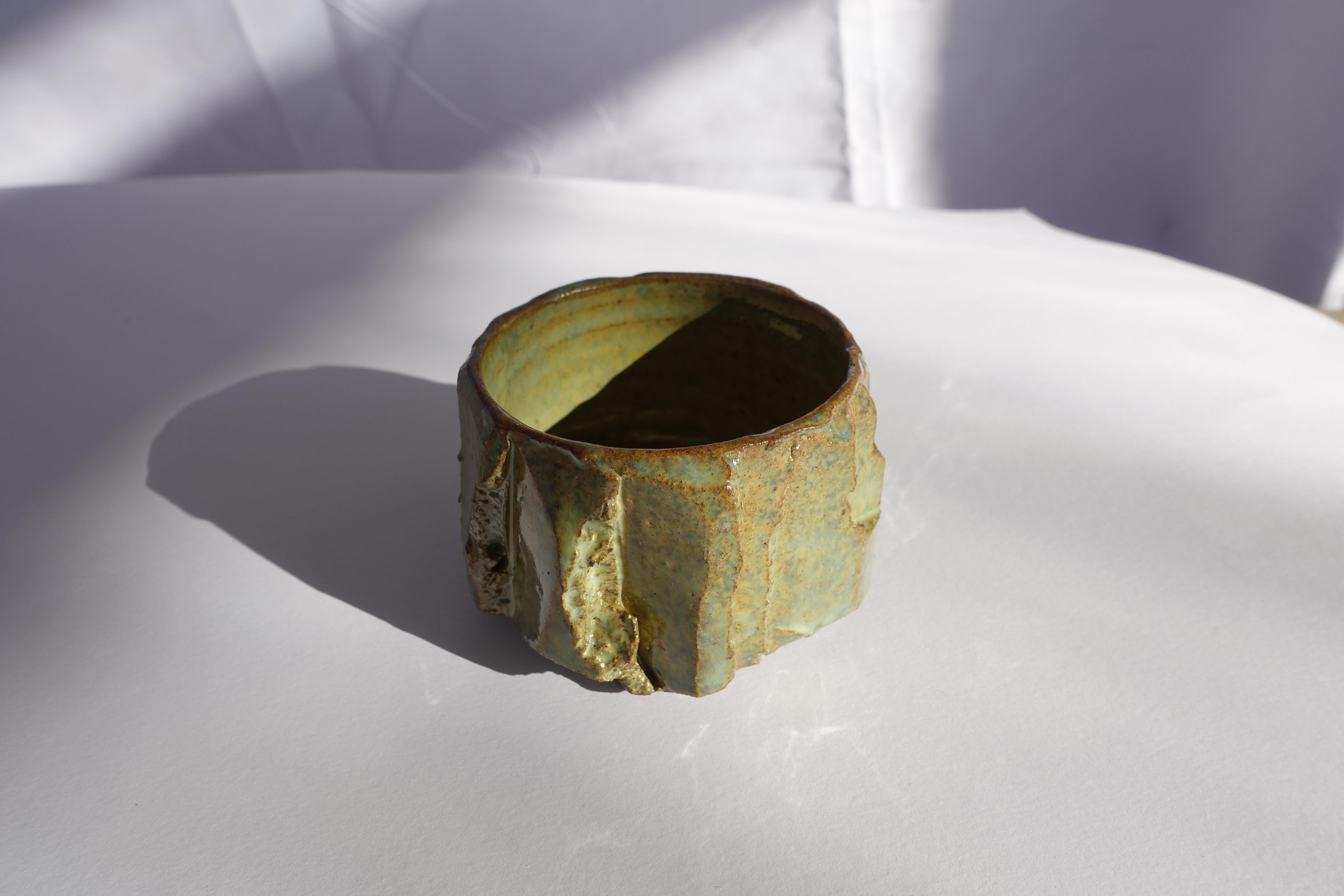 Coupe sculptée Kurinuki par Audrey Vo Van - Grès - Wabi-Sabi en vente 6