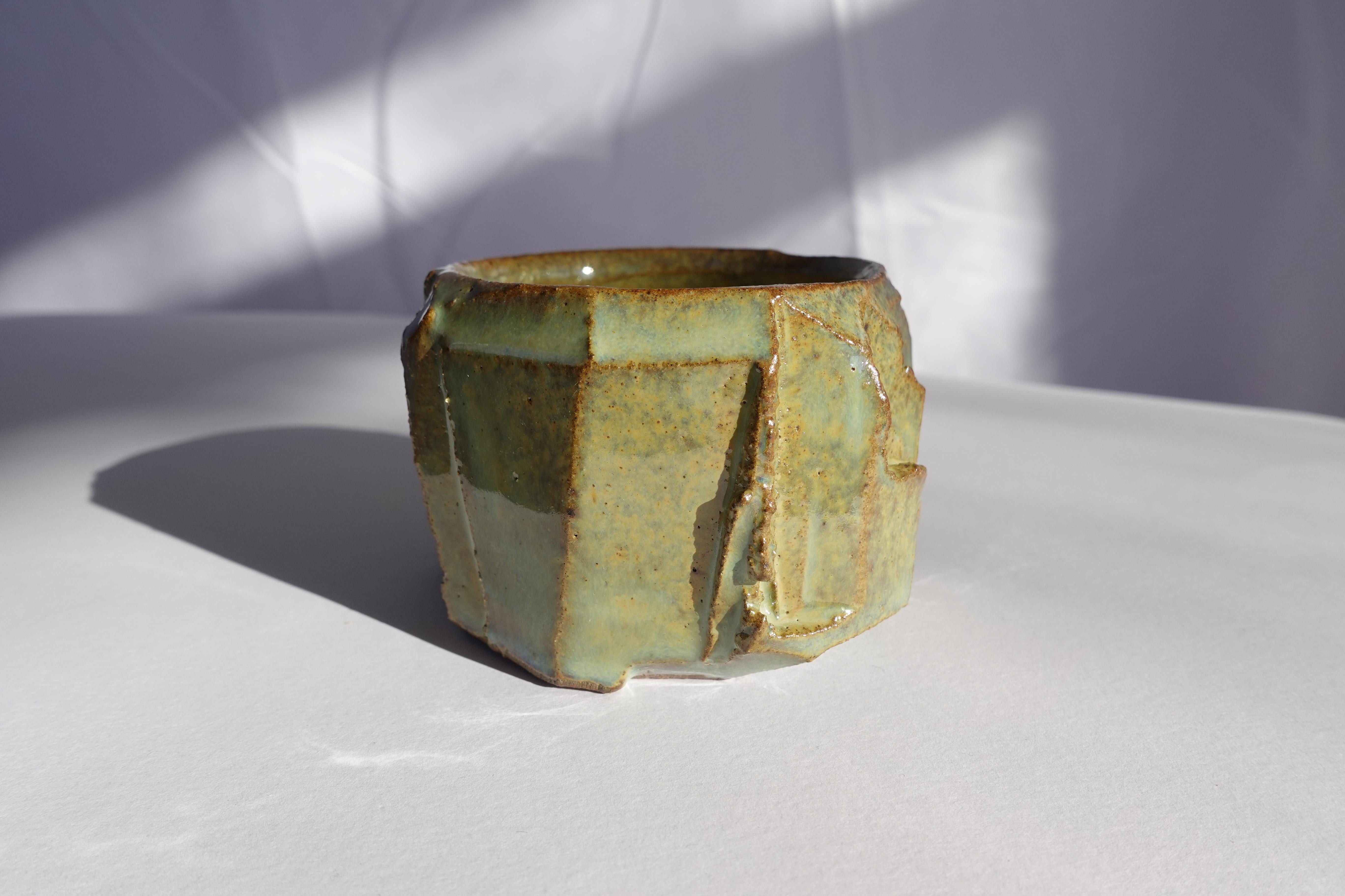 Coupe sculptée Kurinuki par Audrey Vo Van - Grès - Wabi-Sabi en vente 6