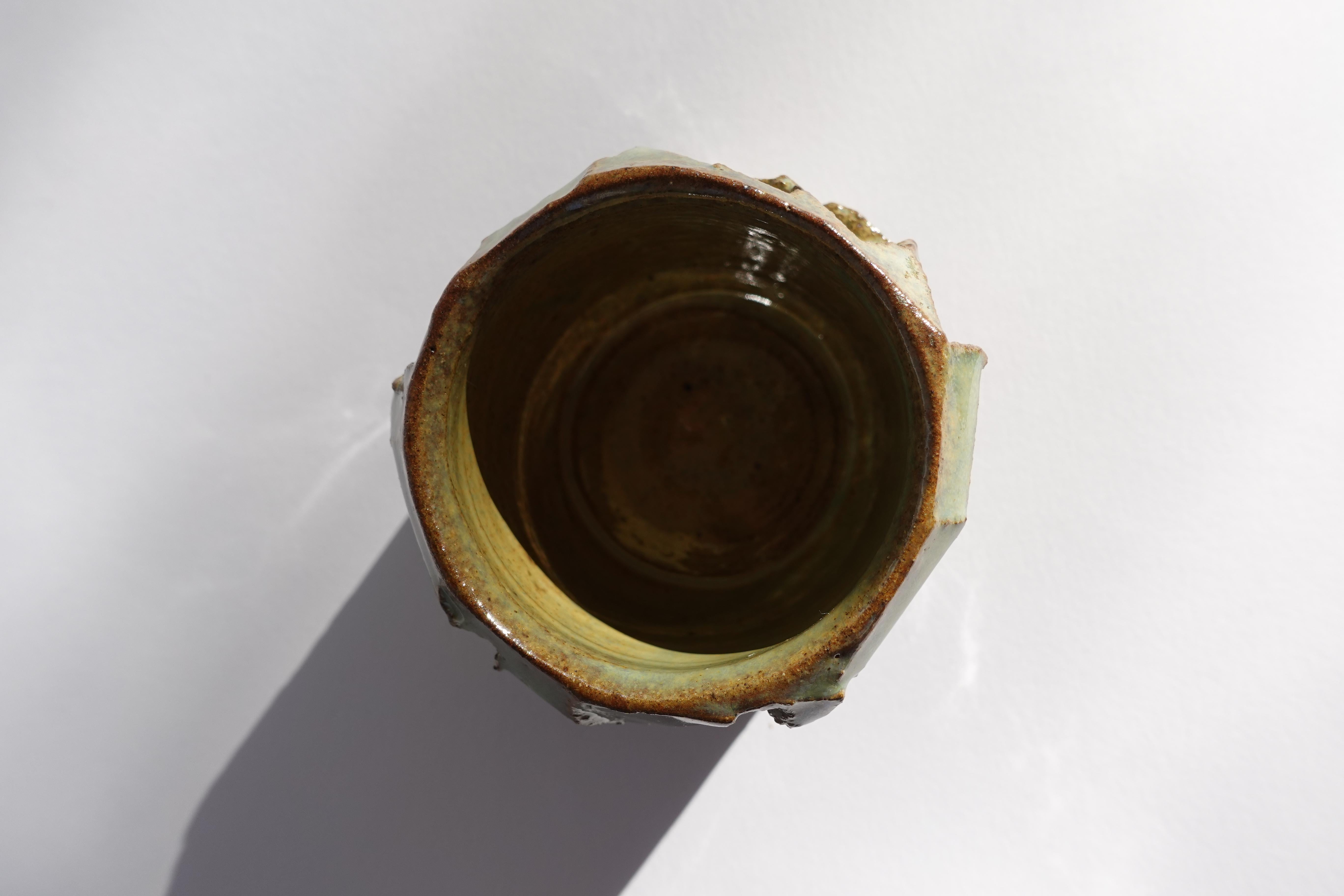 Coupe sculptée Kurinuki par Audrey Vo Van - Grès - Wabi-Sabi en vente 8