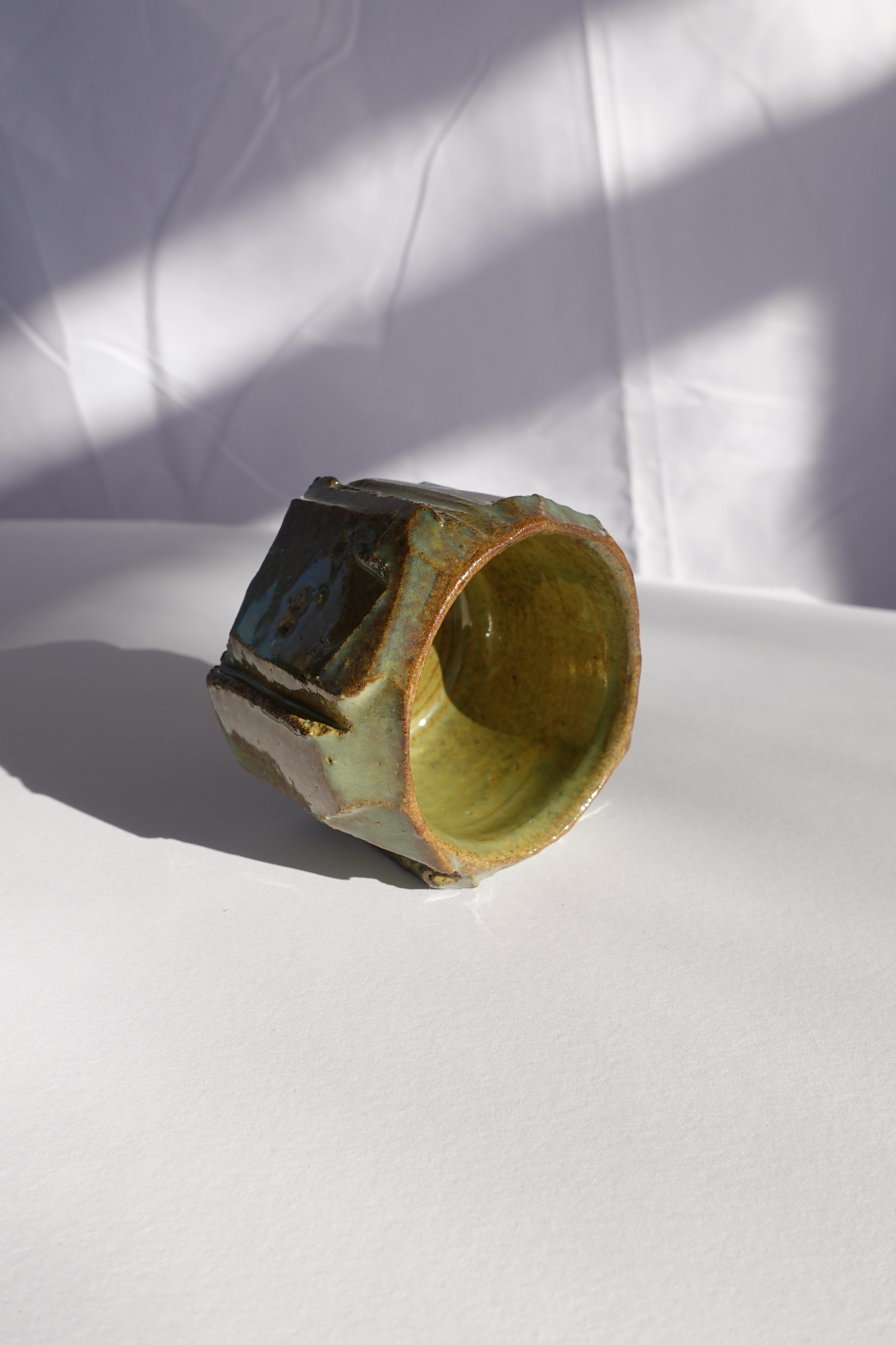 Coupe sculptée Kurinuki par Audrey Vo Van - Grès - Wabi-Sabi en vente 9